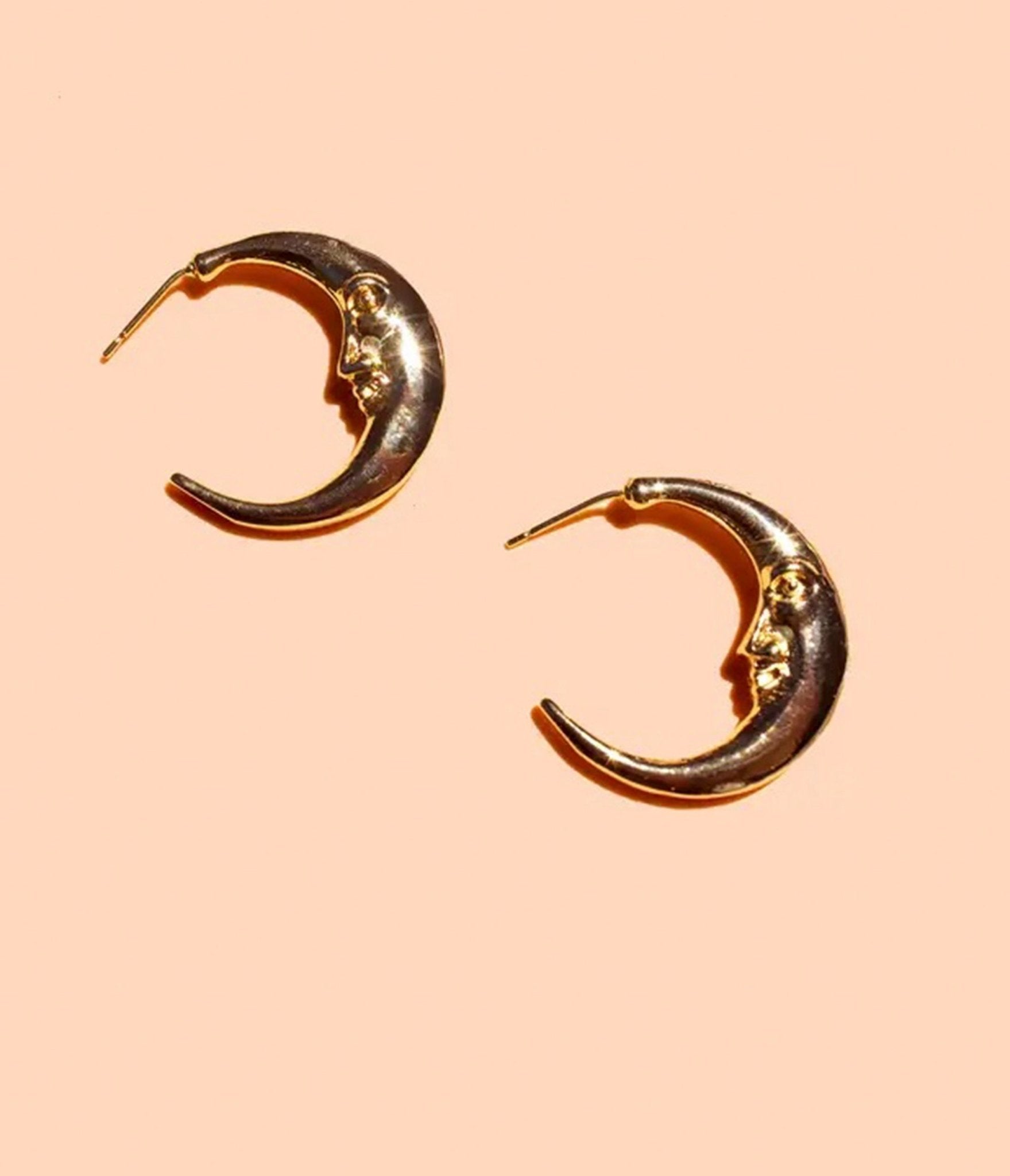 Gold Moonstruck Hoop Earrings for Women - 14K Gold Plated Elegant Dangle Earrings | Perfect for Parties, Weddings & Everyday Wear