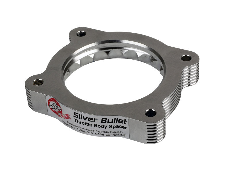 aFe 02-09 Chevrolet Trailblazer & 02-09 GMC Envoy L6 4.2L Silver Bullet Throttle Body Spacer - Performance Air Intake Upgrade for Better Acceleration & Fuel Efficiency - Perfect for Off-Roading & Daily Commuting
