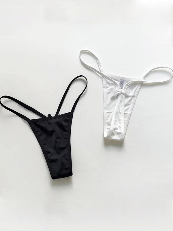 ZASUWA Women's Sexy Solid Color T-Back Panties - Comfortable & Breathable Underwear for Daily Wear, Sleep, and Intimate Moments