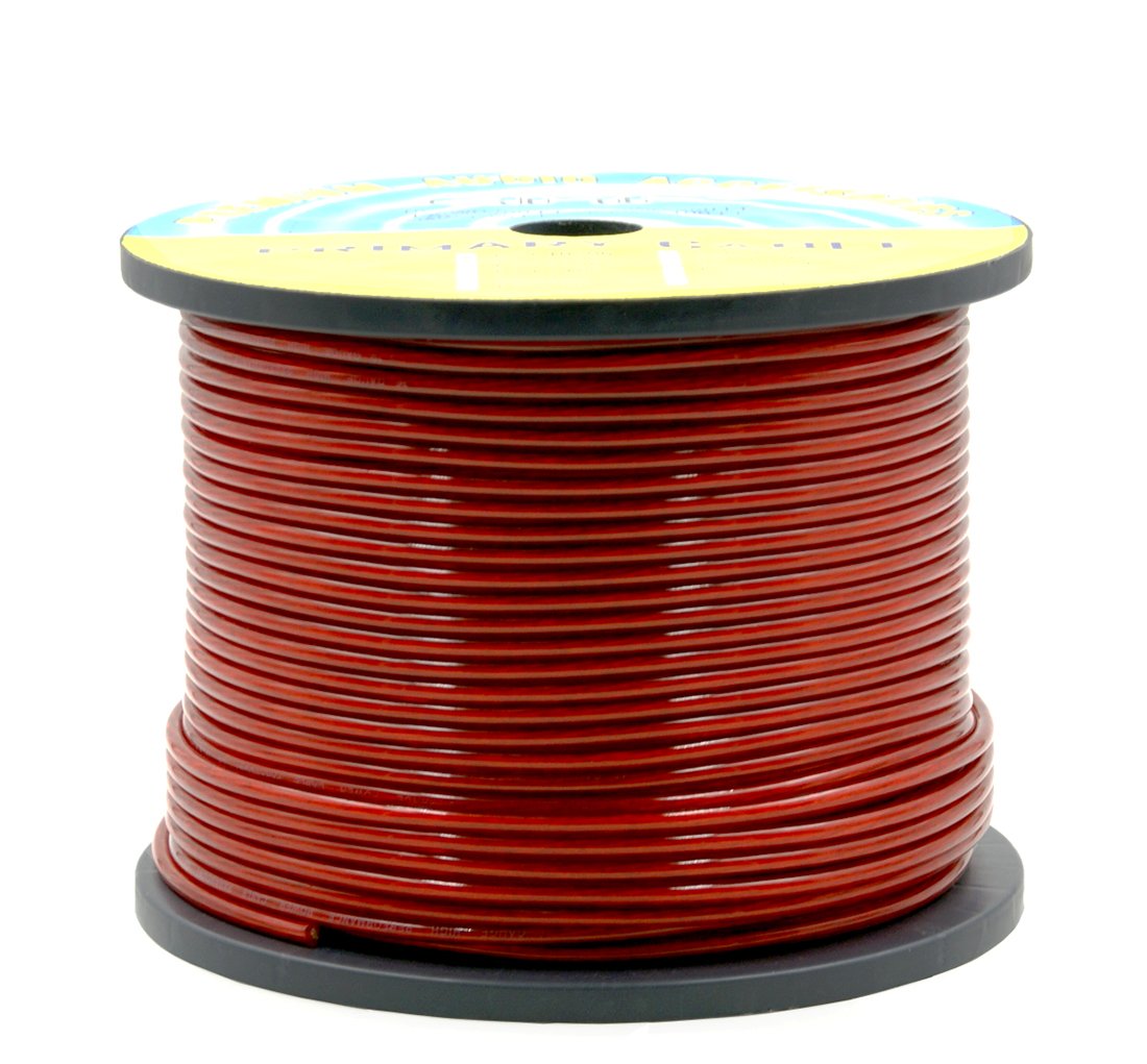 10 Gauge 500 Feet Red Power Cable - 100% OFC Premium Oxygen-Free Copper for Car Audio, Home Theater & RV Electrical Wiring