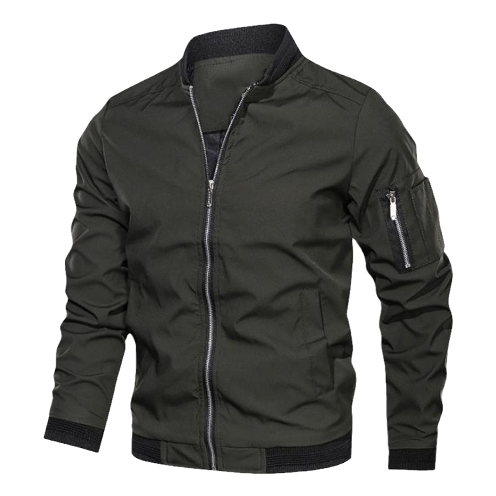 Men's Bomber Jacket - Stylish Streetwear Windbreaker Coat for Men | British Style Outerwear for Casual Wear, Travel & Everyday Fashion