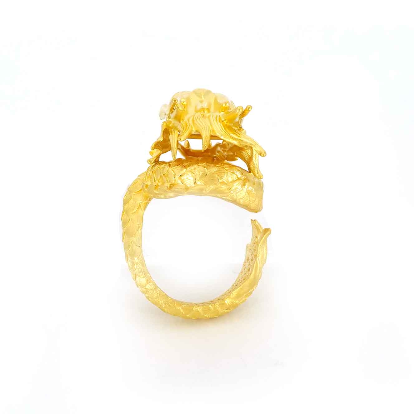 24K Gold Dragon Ring for Men - Elegant & Durable Jewelry Gift for Birthday, Anniversary, and Special Occasions