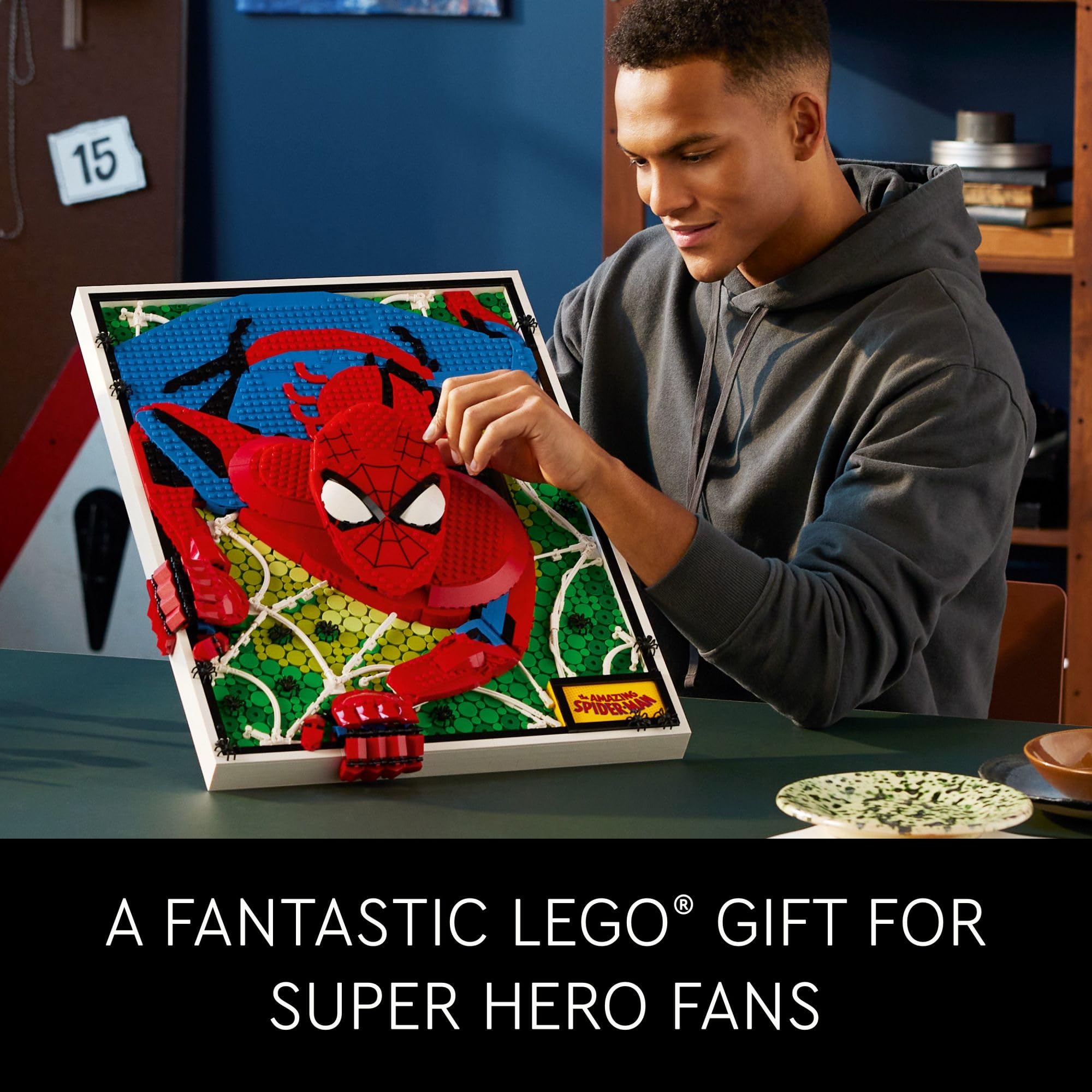 LEGO Art The Amazing Spider-Man 31209 Building Kit - DIY Superhero Wall Decor for Adults & Teens | Nostalgic Marvel Collectible | Perfect for Home Display, Back to School Gifts & Spider-Man Fans' Rooms
