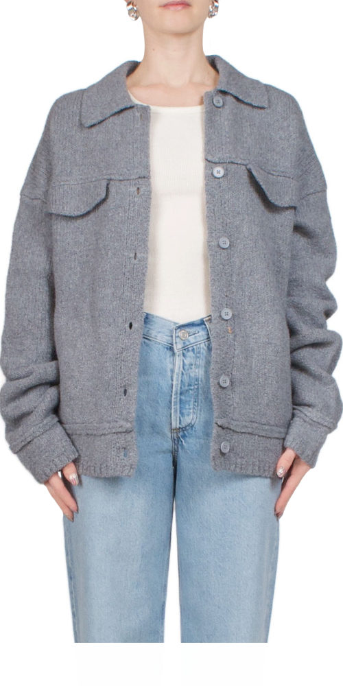 Cozy Button Up Knit Jacket for Women - Stone Color | Soft Winter Cardigan | Perfect for Office, Casual Outings & Date Nights