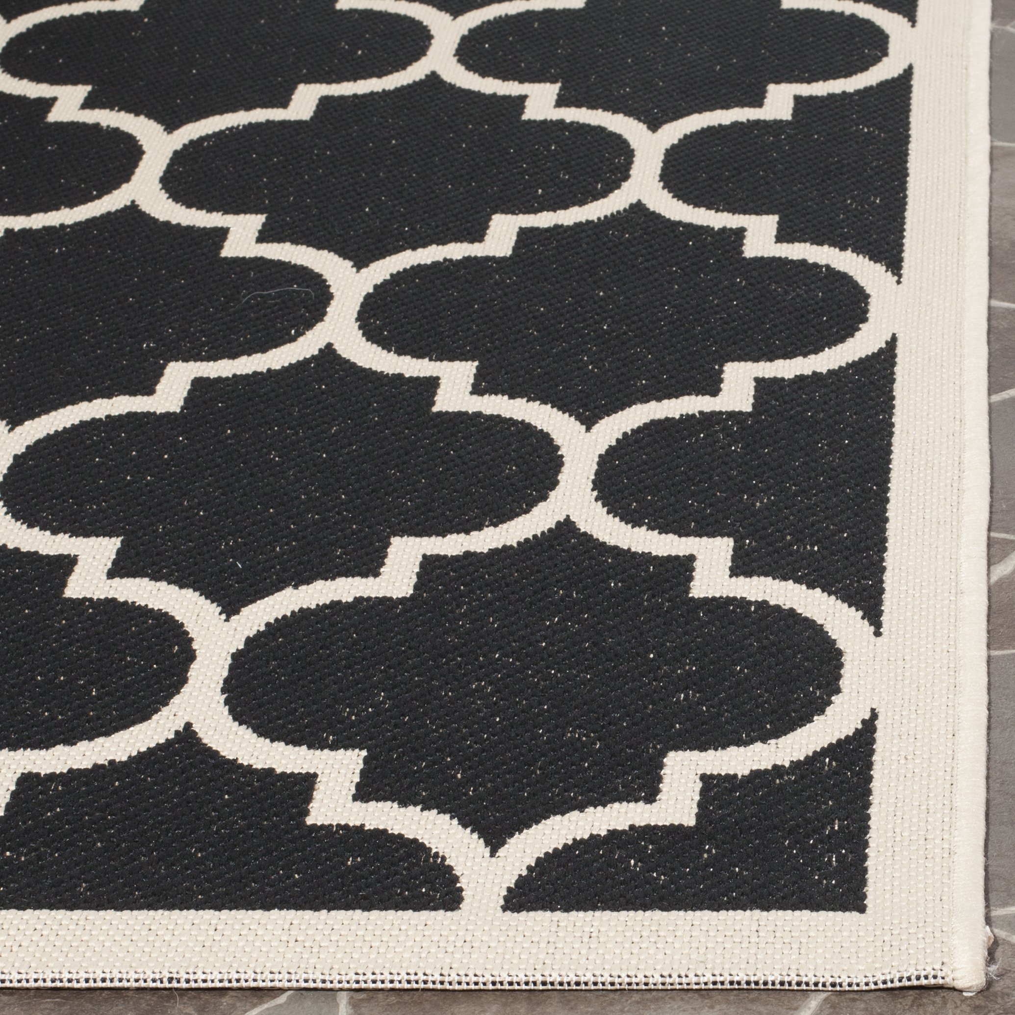 SAFAVIEH Courtyard Collection 9' x 12' Brown & Bone Trellis Design Non-Shedding Washable Indoor Outdoor Rug - Perfect for Patio, Backyard, Mudroom, Living Room & Dining Room (CY6914-242)