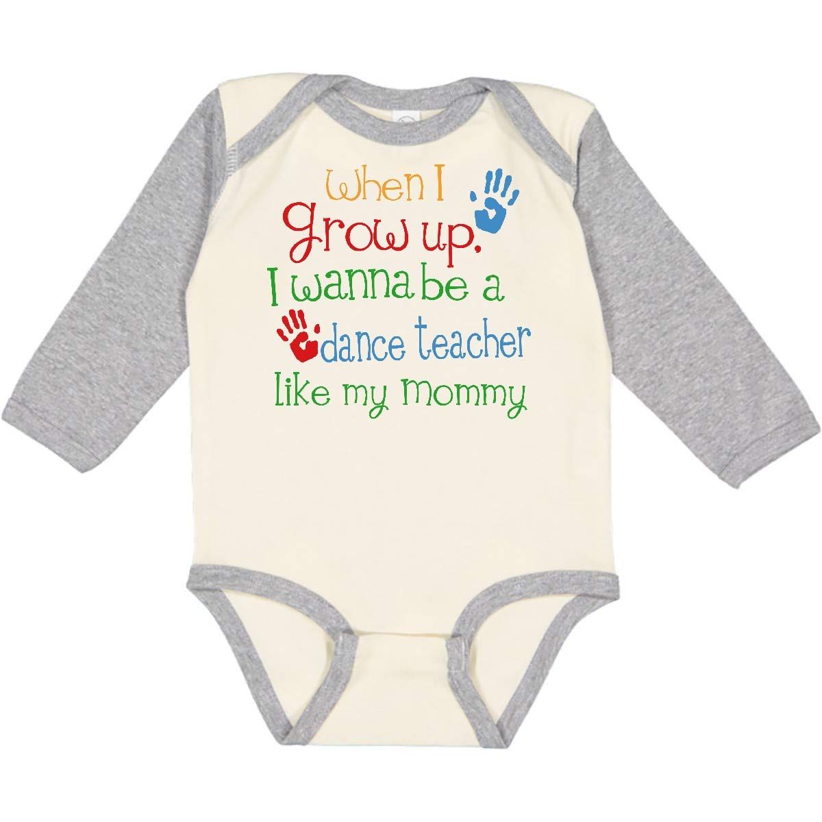 Inktastic Dance Teacher Like Mommy Long Sleeve Baby Bodysuit - Perfect for Dance Classes, Family Matching Outfits & Cute Photo Shoots