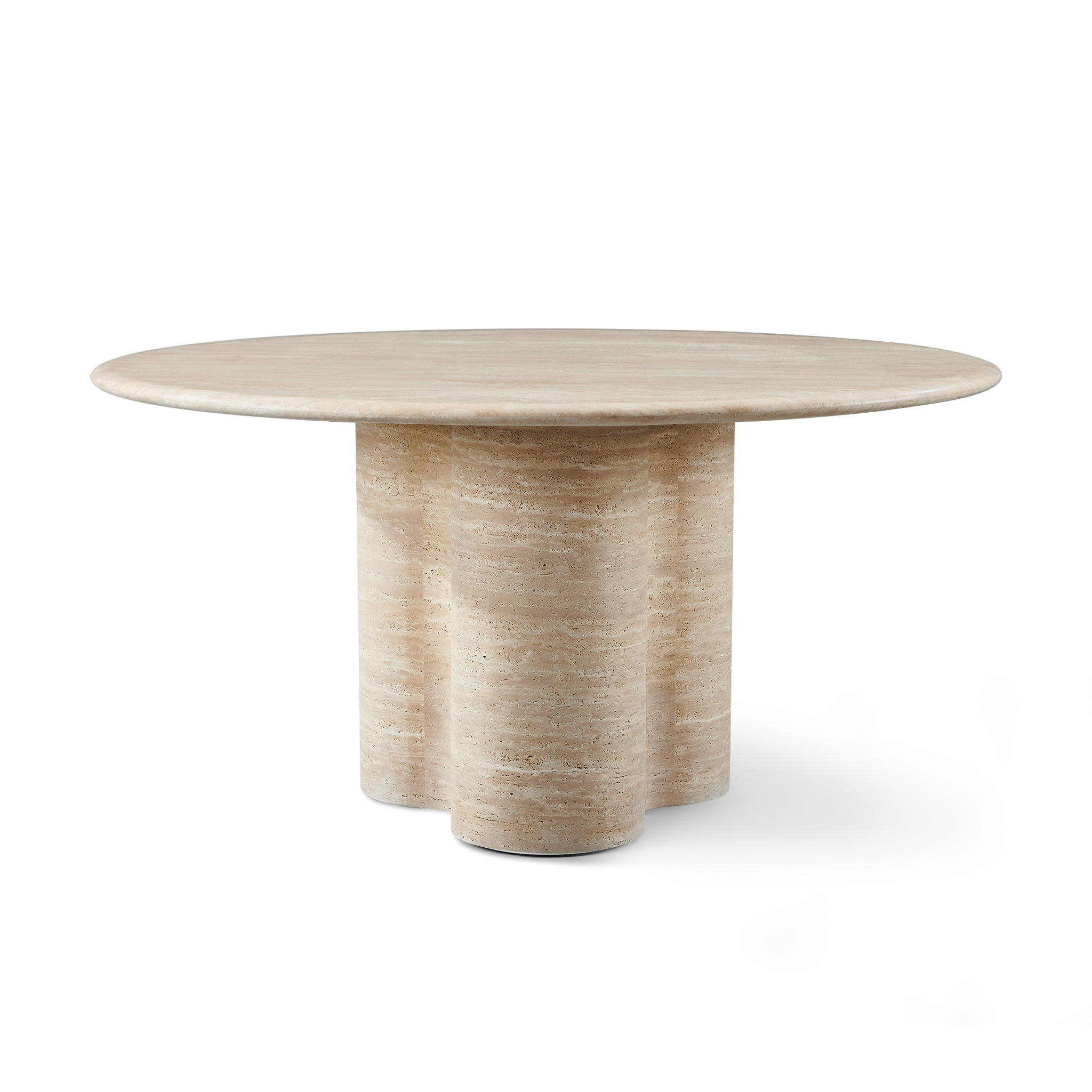 Porto Travertine Round Dining Table 60