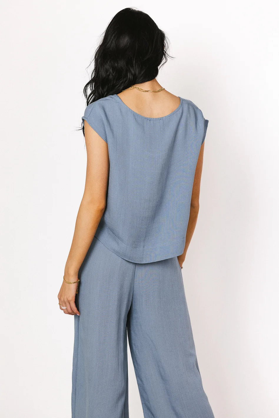 Women's Maren Top in Slate - Elegant Casual Blouse for Everyday Wear | Perfect for Office, Date Night & Weekend Outfits | FINAL SALE