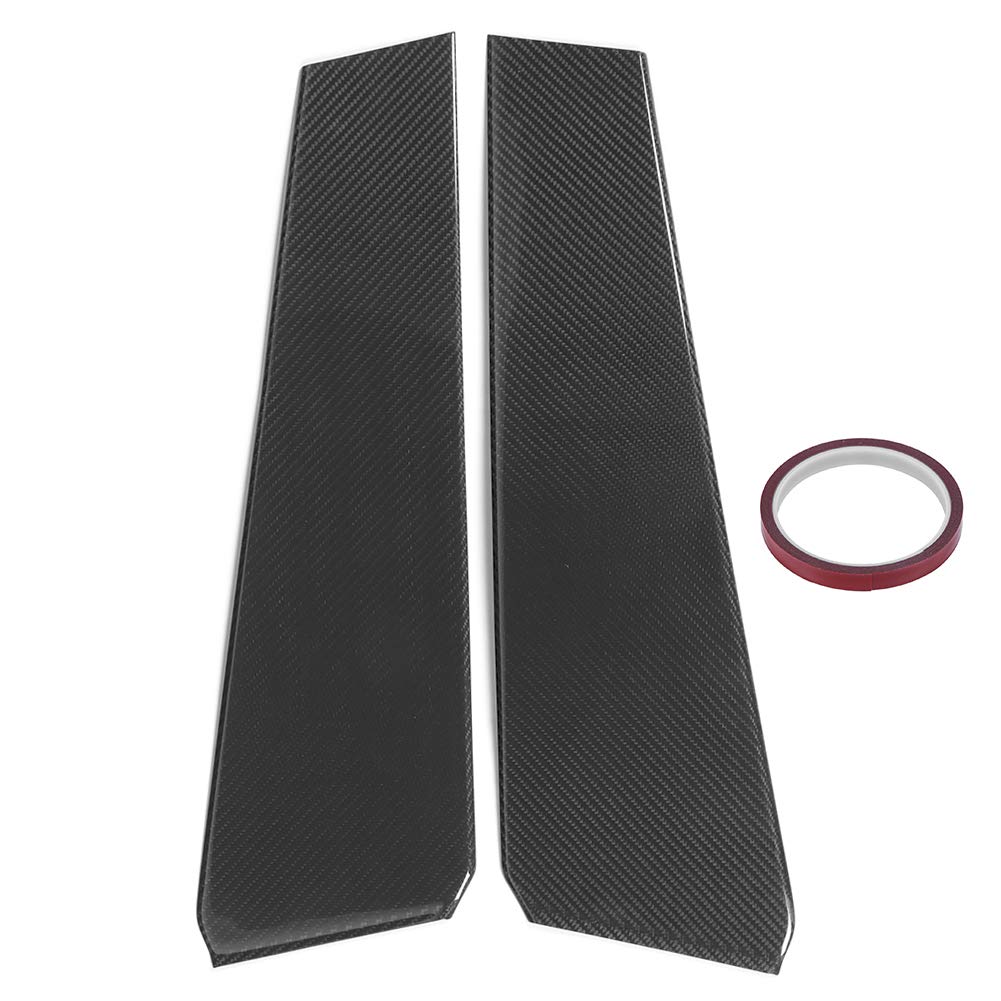Dry Carbon Fiber B-Pillar Cover Trim Sticker for Maserati Quattroporte & Ghibli 2013-2020 - Interior Car Accessories Upgrade for Luxury Sedans - Perfect for Car Detailing, Customization & Protection