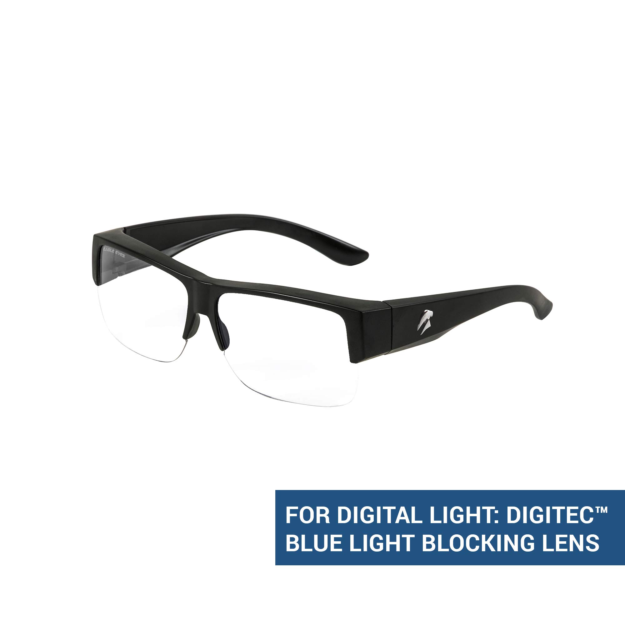Eagle Eyes 3-in-1 Clip-On Glasses Kit with Day, Night & Digital Light Lenses - Perfect for Reading, Driving & Screen Use