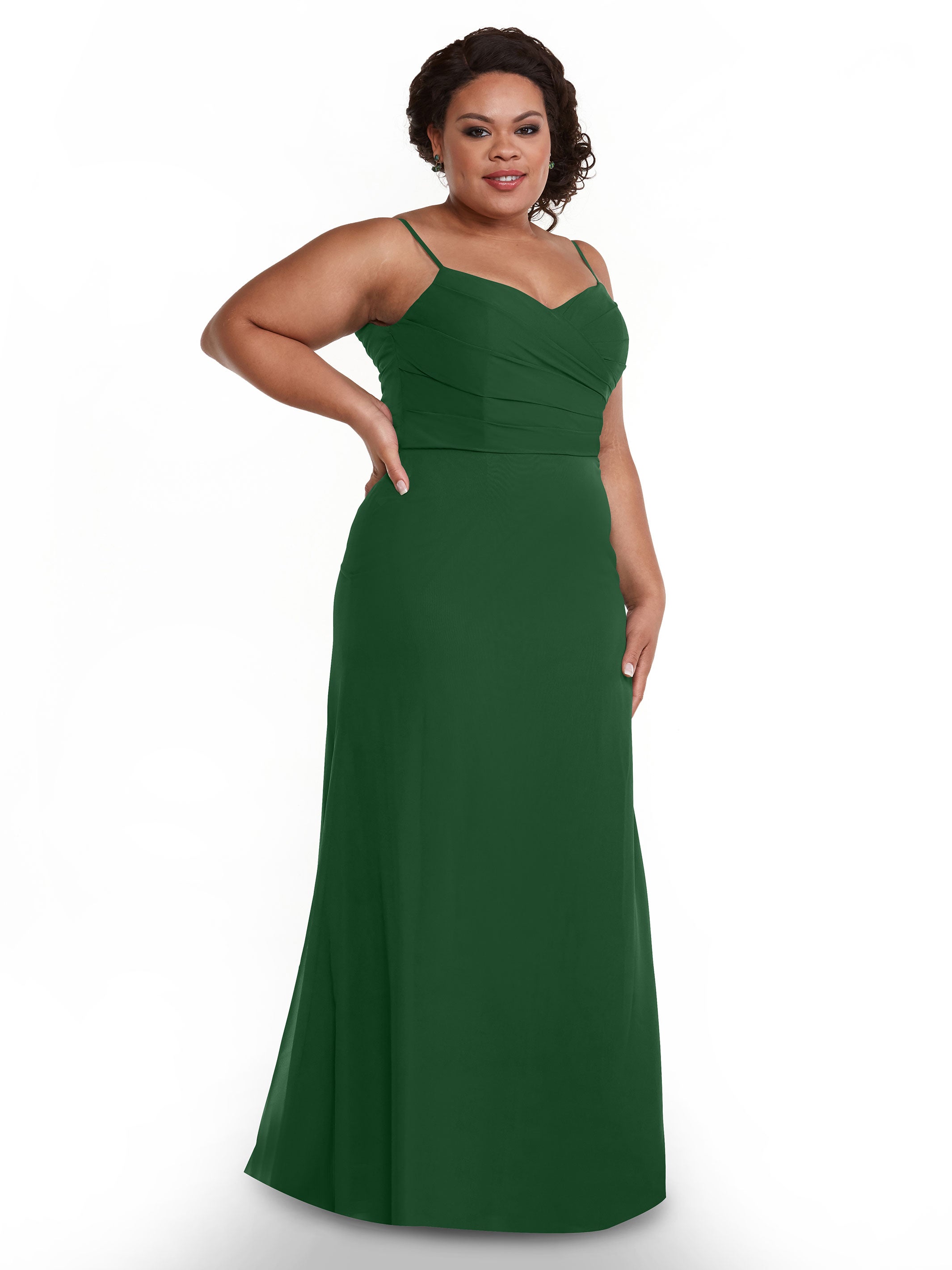 Elegant 80169 Chiffon Sheath Bridesmaid Dress with Pleated Bodice - Perfect for Weddings, Formal Events & Special Occasions