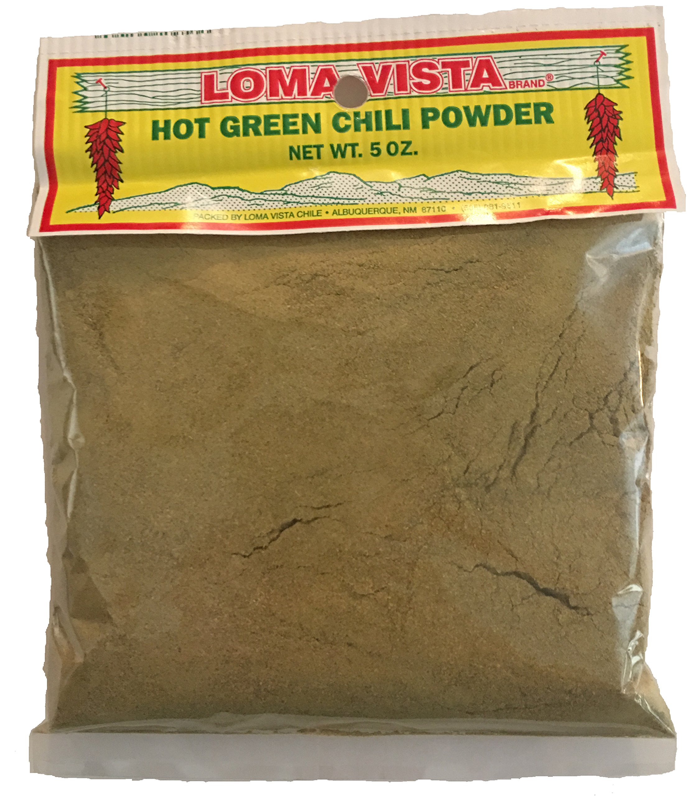 Loma Vista Hot Hatch Green Chili Powder 5oz - Premium Spicy Seasoning for Tacos, Chili & Mexican Cooking - Authentic Flavor Enhancer