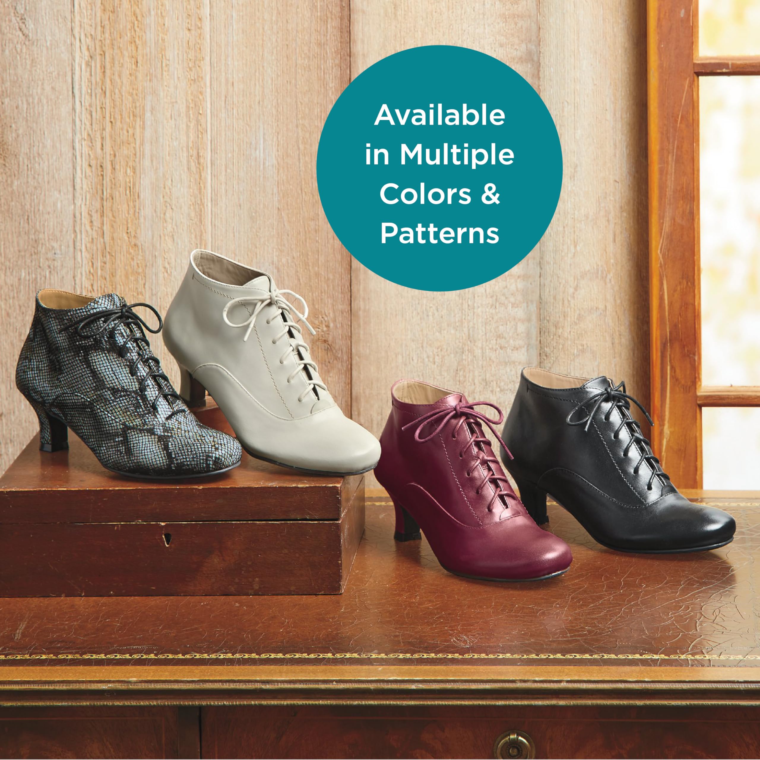 Masseys Women's Sam Lace-Up Leather Bootie - Stylish Ankle Boots for Casual Outfits, Office Wear & Fall Fashion