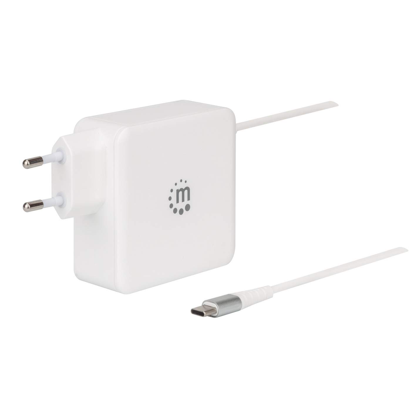 60W USB C Wall Charger with Built-in Cable - Fast Power Delivery Charger for iPhone 15, MacBook, iPad Pro & More | Home, Office, Travel Use