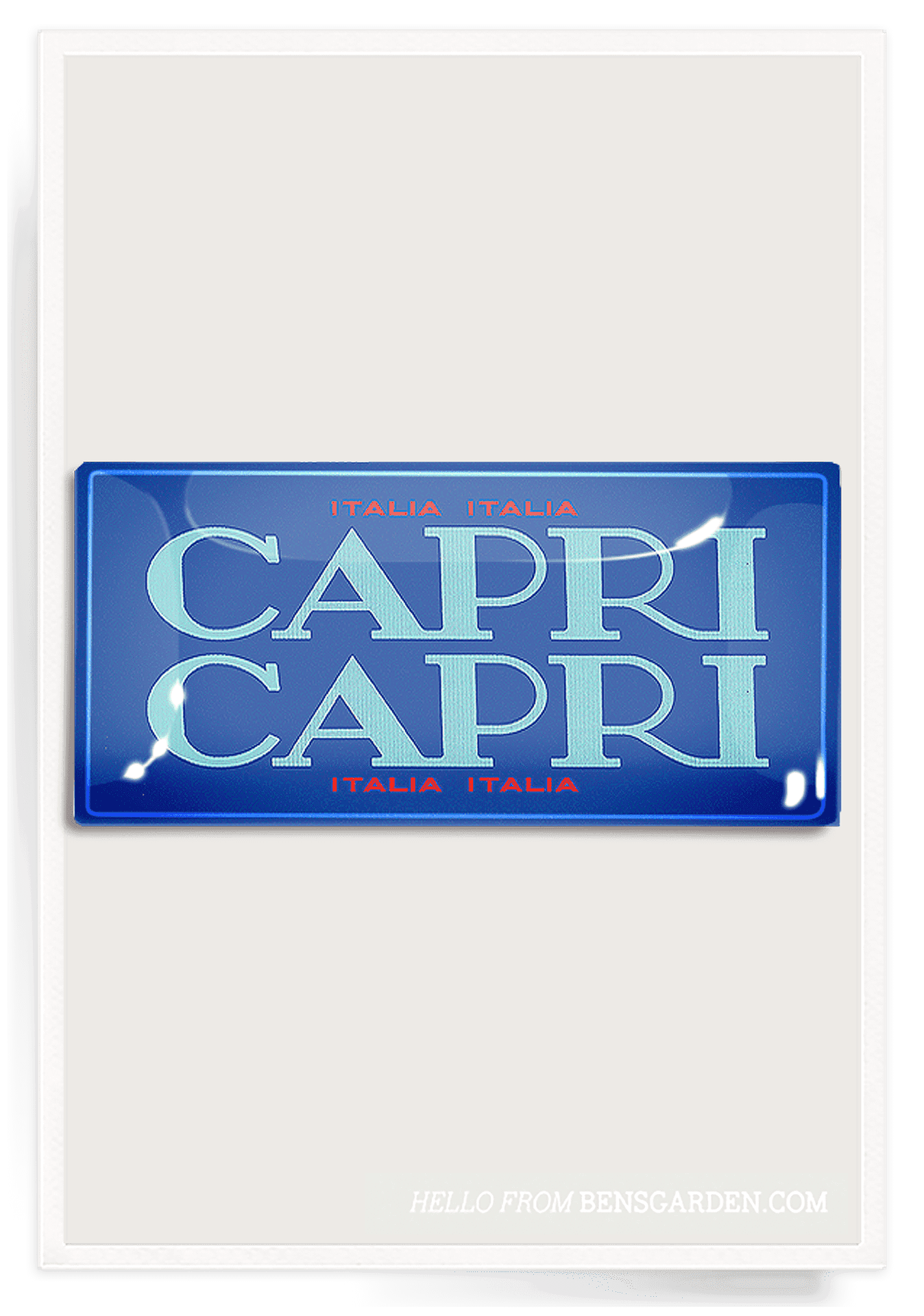 Decorative Capri Glass Tray for Home Decor - Handmade Decoupage Serving Tray for Dining, Coffee Table, or Gift Giving