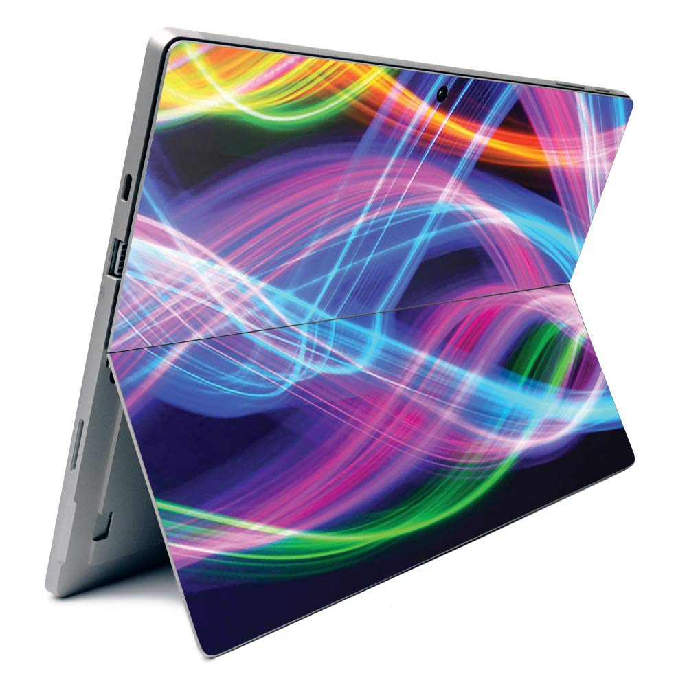 Premium Carbon Fiber Skin for Microsoft Surface Pro 7 - Light Wave Design | Textured Protective Cover | Easy Install & Removal | Made in USA | Perfect for Office, Travel & School Use