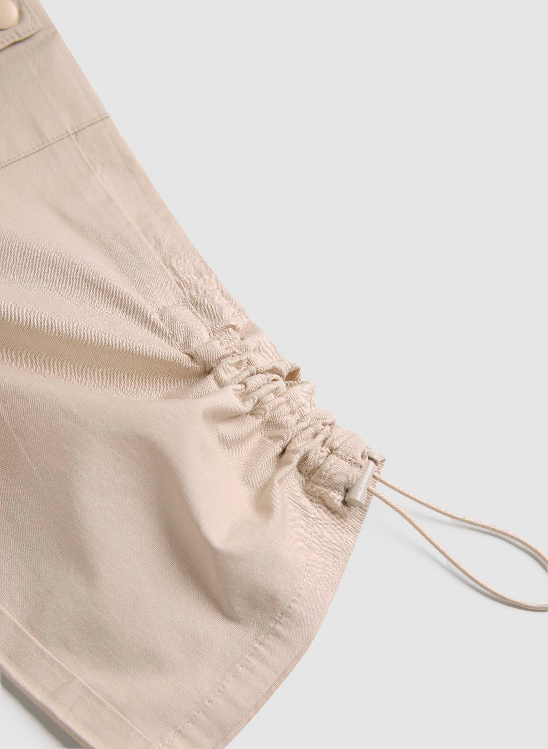 Women's Cropped Drawstring Hem Cargo Pants - High Waisted Casual Joggers for Streetwear & Outdoor Activities | Perfect for Hiking, Travel & Everyday Wear