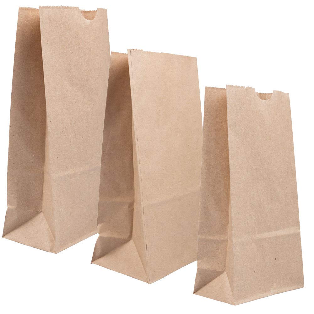 Eco-Friendly 6 lb Recycled Kraft Paper Lunch Bags - Pack of 500 Brown Sandwich & Party Bags | Bulk Disposable Food Containers for School, Picnics & Catering
