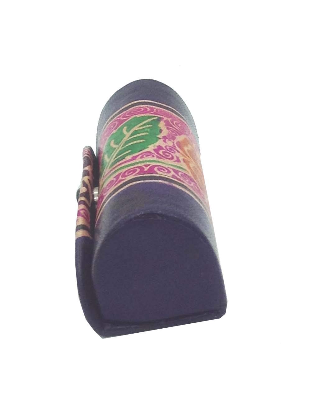 Elegant Leather Lipstick Case Holder with Mirror - Floral Design Jewelry Box for Single Lipstick, Perfect for Handbags & Crossbody Bags | Ideal Gift for Women, Makeup Organizer & Travel Essential