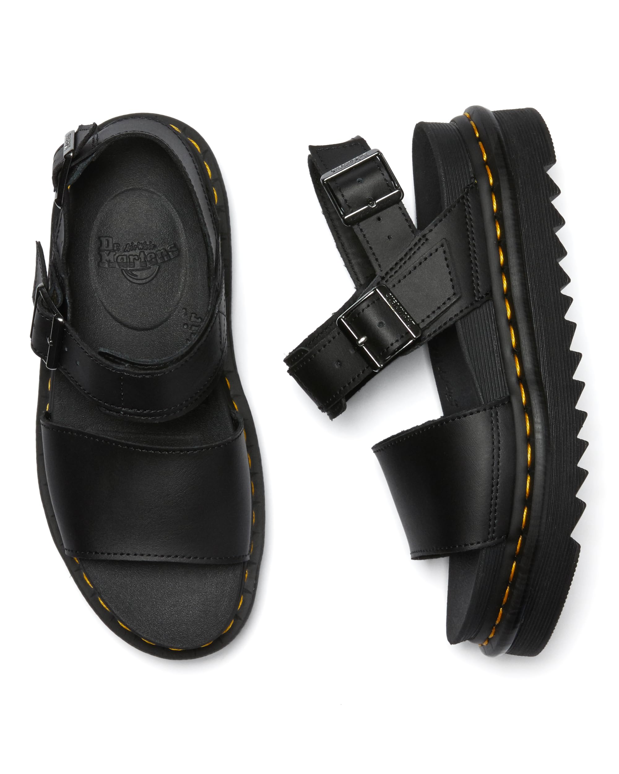 Dr. Martens Women's Voss Hydro Fisherman Sandal - Comfortable Leather Straps, Adjustable Buckle, Slip-Resistant Sole (UK 5.5 Men/6 Women) - Perfect for Summer, Beach, Travel & Casual Outings