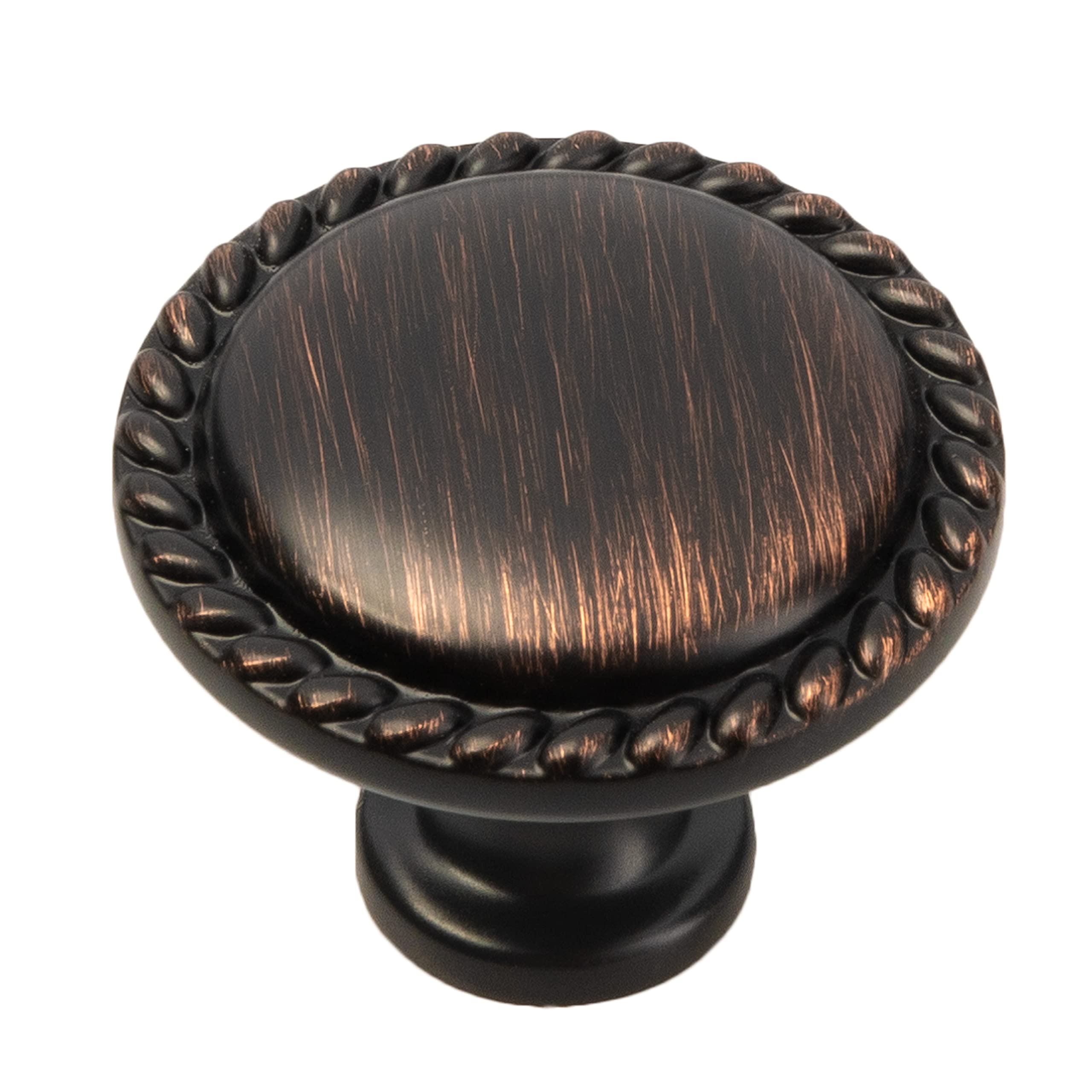 Ilyapa Oil Rubbed Bronze Kitchen Cabinet Knobs - Round Braided Drawer Handles - 10 Pack Cabinet Hardware for Modern Farmhouse & Rustic Kitchen Renovation