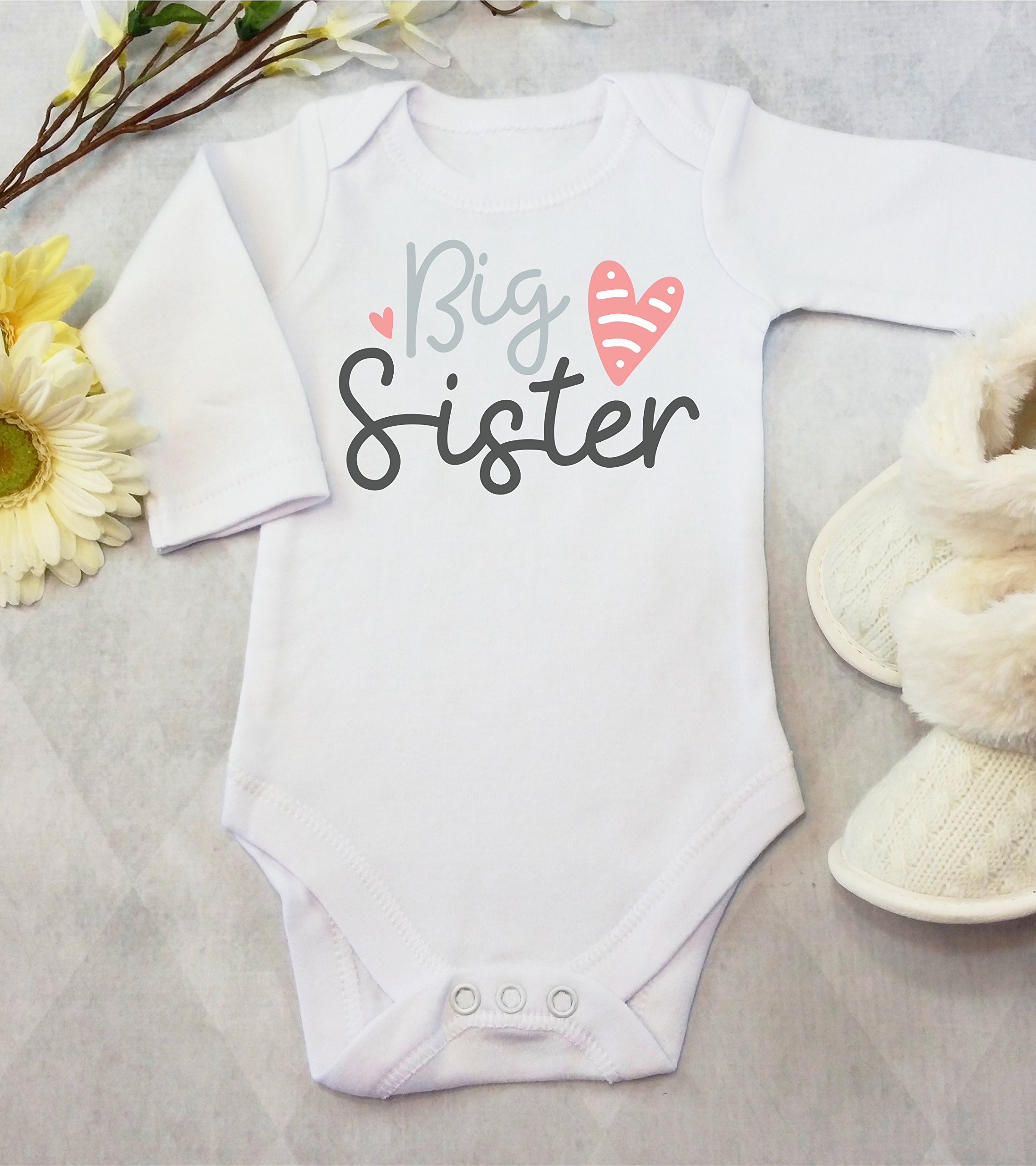 Big & Little Sister Matching Outfits - Long Sleeve Cotton Bodysuits for Siblings | Family Photo Outfits, Twin Sister Dresses, Cute Matching Sister Clothes