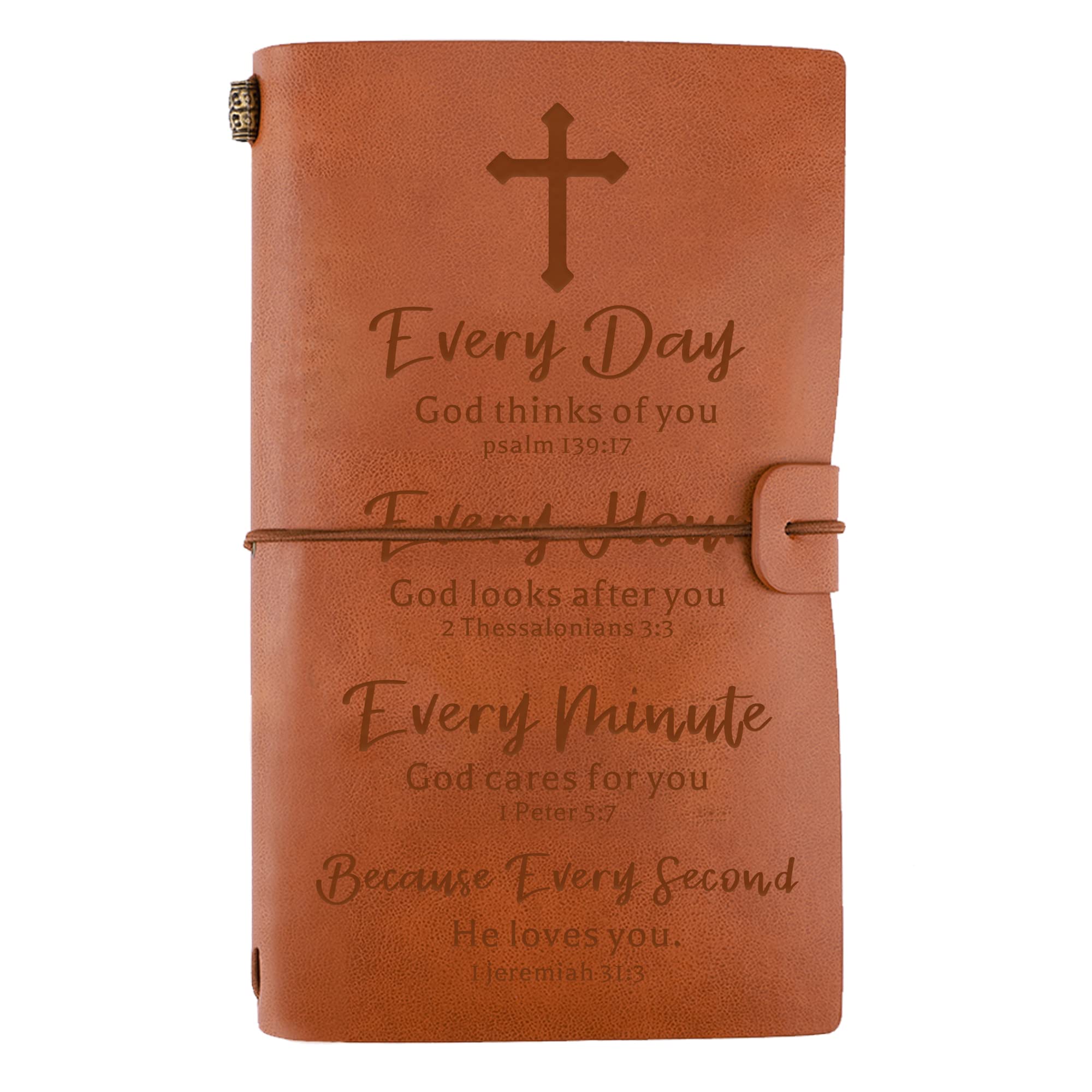 Christian Leather Journal Gift for Women & Men - Inspirational Religious Scripture Gifts for Friends, Valentine's, Birthday (Mom, Daughter, Son) - Perfect for Bible Study, Prayer Journaling & Faith-Based Gift Giving