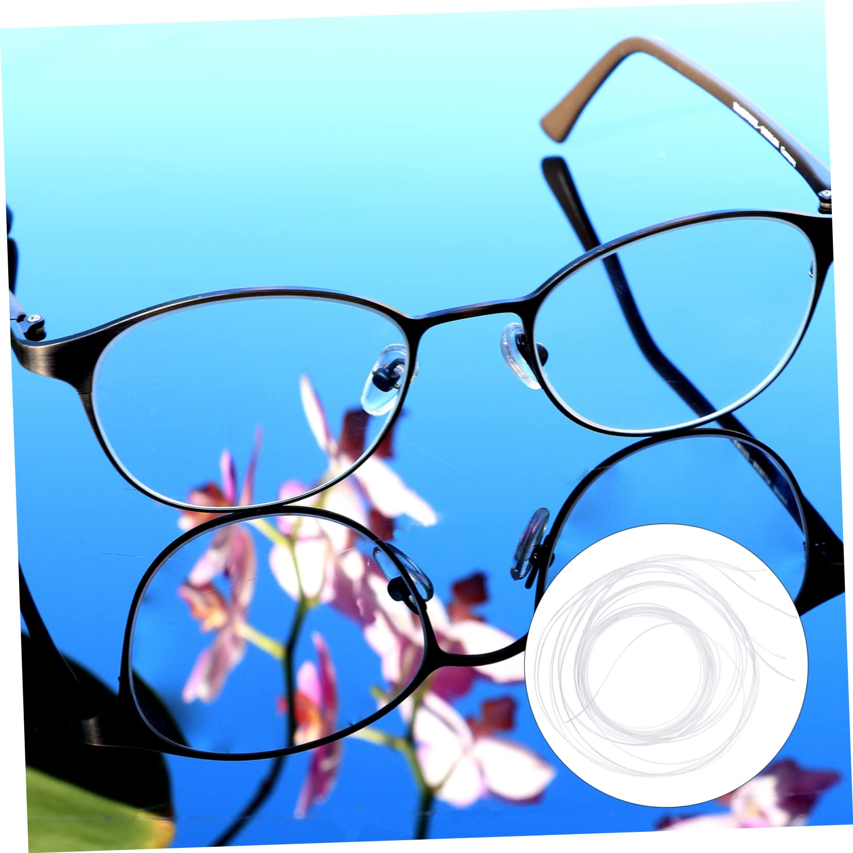 SOLUSTRE 6 Pack Glasses Repair Thread Kit - Premium Replacement Wire for Frameless Eyeglasses & Sunglasses - Durable Nylon Thread for Lens Wire Pulling and Plastic Frame Repair - Perfect for DIY Glasses Fix at Home or Office