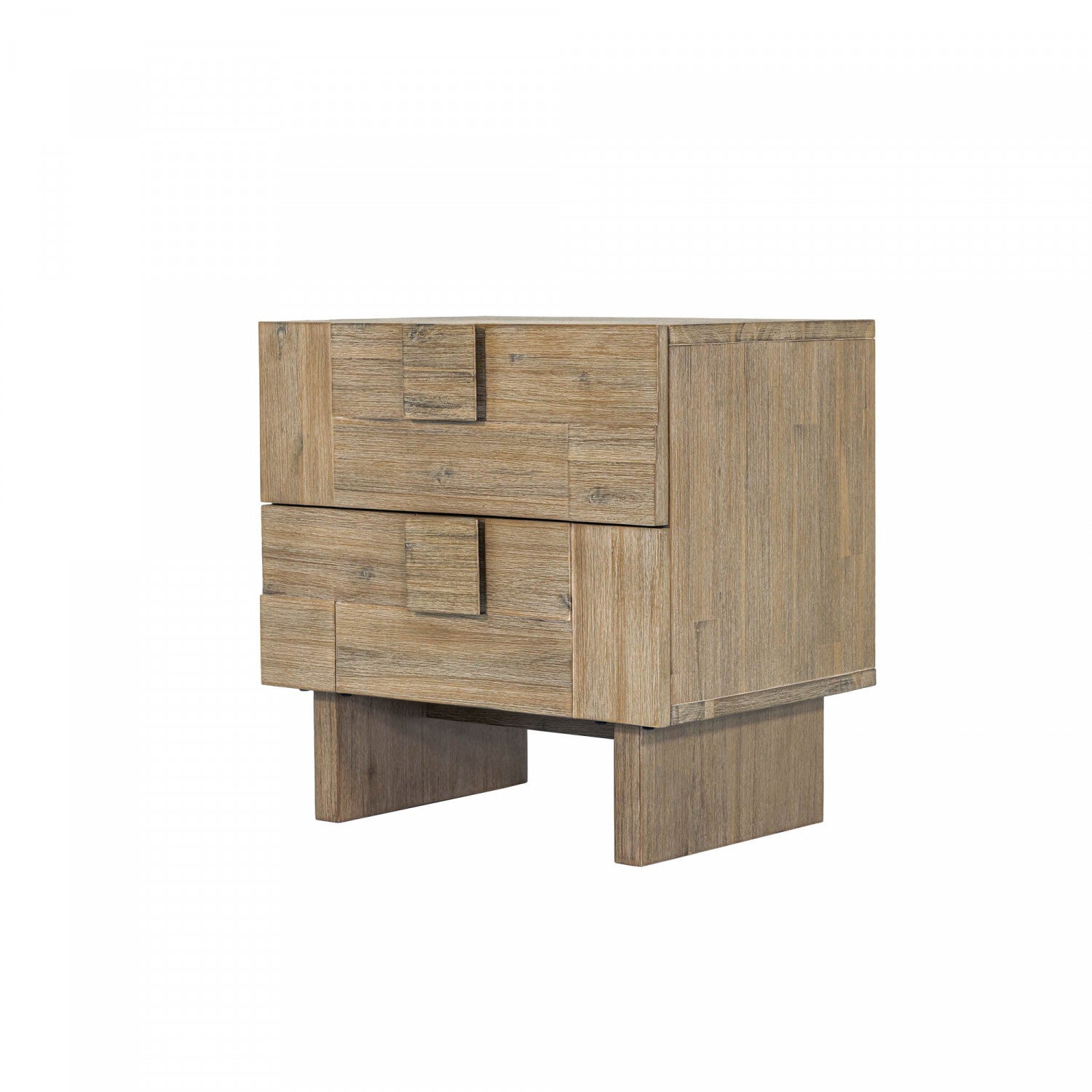 Brumont Brown Nightstand - Modern Bedside Table with Storage for Bedroom, Living Room & Office