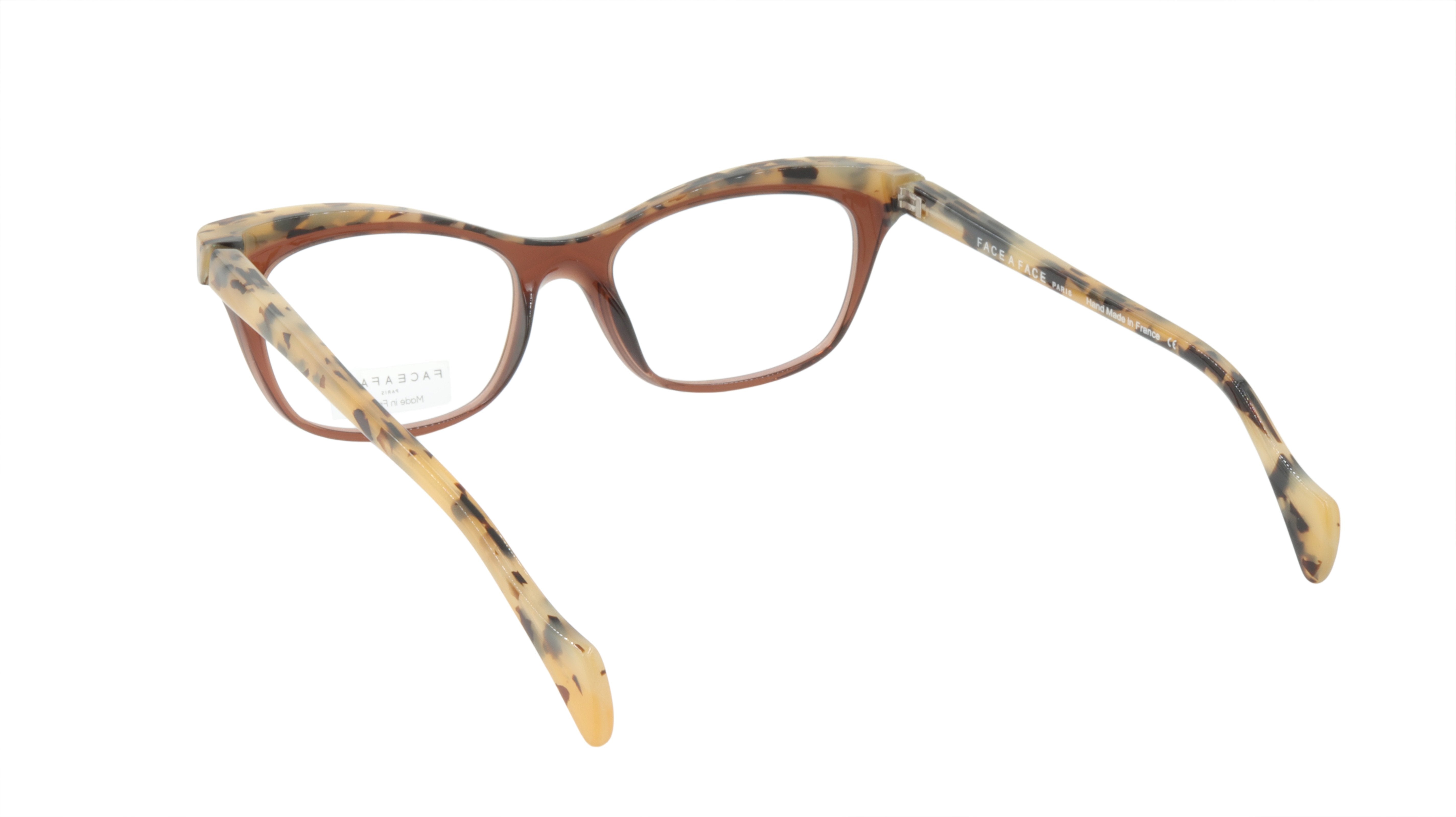 Face A Face GILDA 2 Eyeglasses Frame - Acetate Chestnut Brown Safari Color (222) | Stylish & Durable for Work, Reading & Everyday Wear