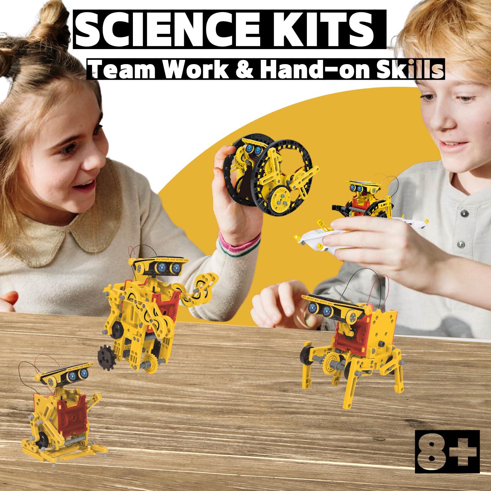 ZeniMakers STEM Solar Robot Kit - Educational Science Toys for Kids Ages 8-14 | DIY Building Robotics Kit for Boys & Girls | Perfect Christmas Birthday Easter Gift | Fun Learning Projects for Home & Classroom