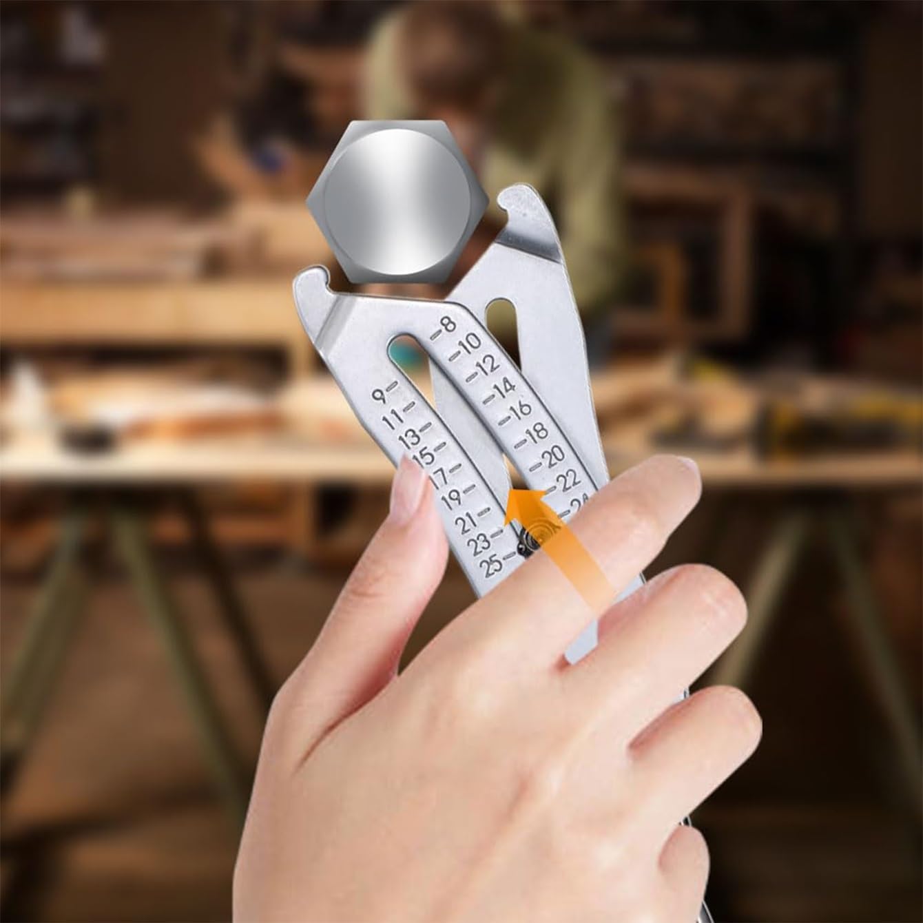 Portable Thread Size Checker Keychain - Nuts & Screws Thread Gauge, Bolt Size Finder Tool - Fast & Precise Measurement (1/2/3PCS) - Perfect for DIY, Automotive Repair, and Home Improvement Projects