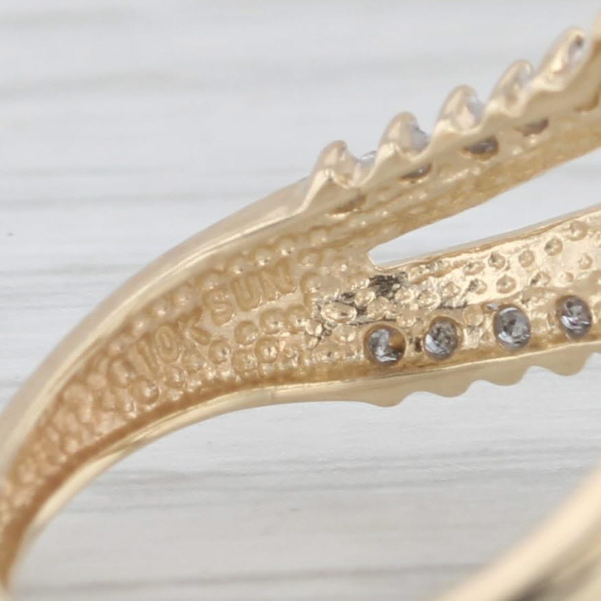 0.26ctw Diamond Cluster Teardrop Ring - 10k Yellow Gold - Size 6.25 - Elegant Jewelry for Weddings, Anniversaries & Special Occasions