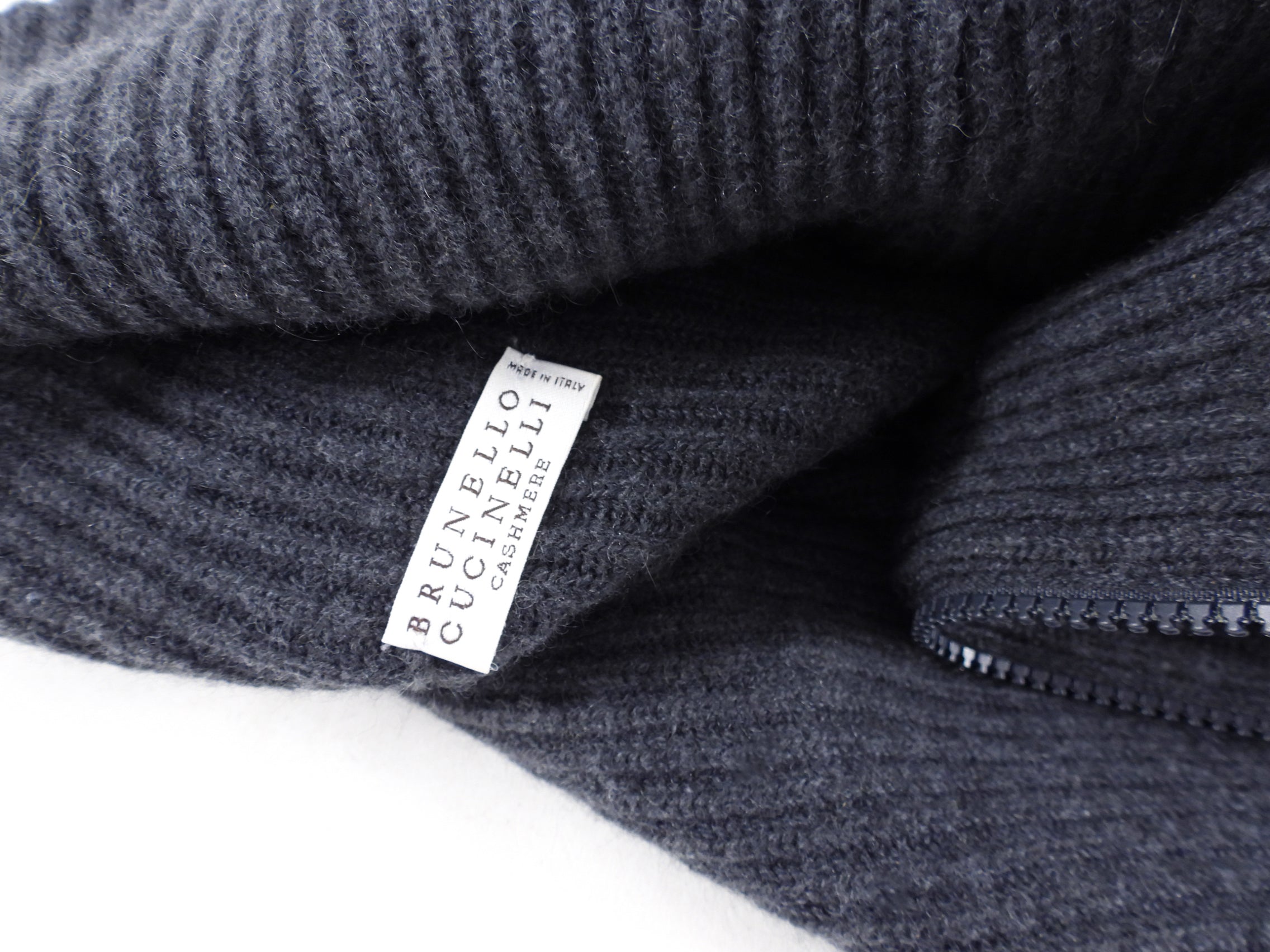 Brunello Cucinelli Grey Monili Cashmere Zip Cardigan Sweater for Women - Soft Luxury Knitwear XS - Perfect for Office, Travel & Casual Outfits