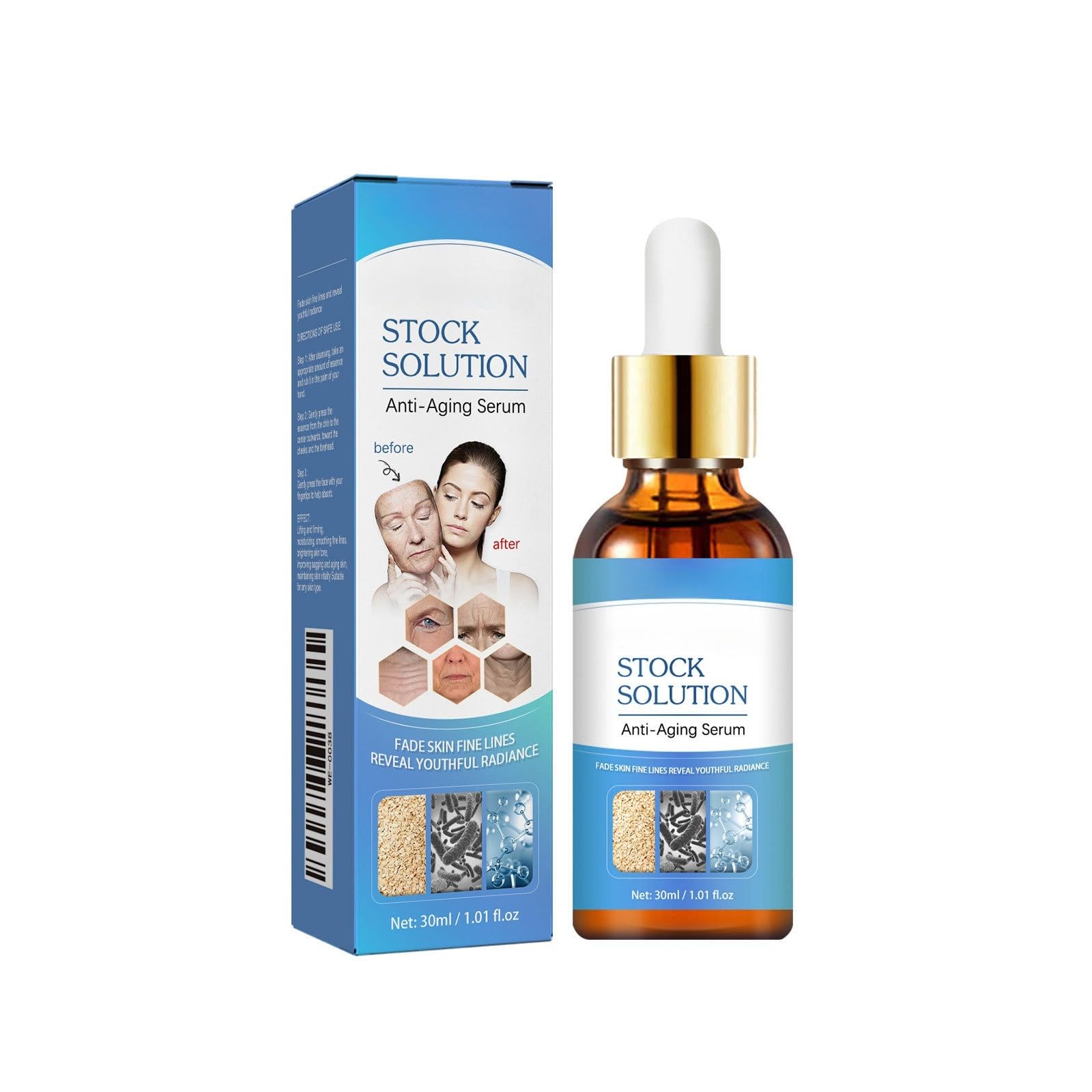 1 Pack Anti-Aging Facial Serum - Hydrating Stock Solution for Smooth Skin & Fine Lines Reduction | Perfect for Night Routine & Daily Skincare Regimen