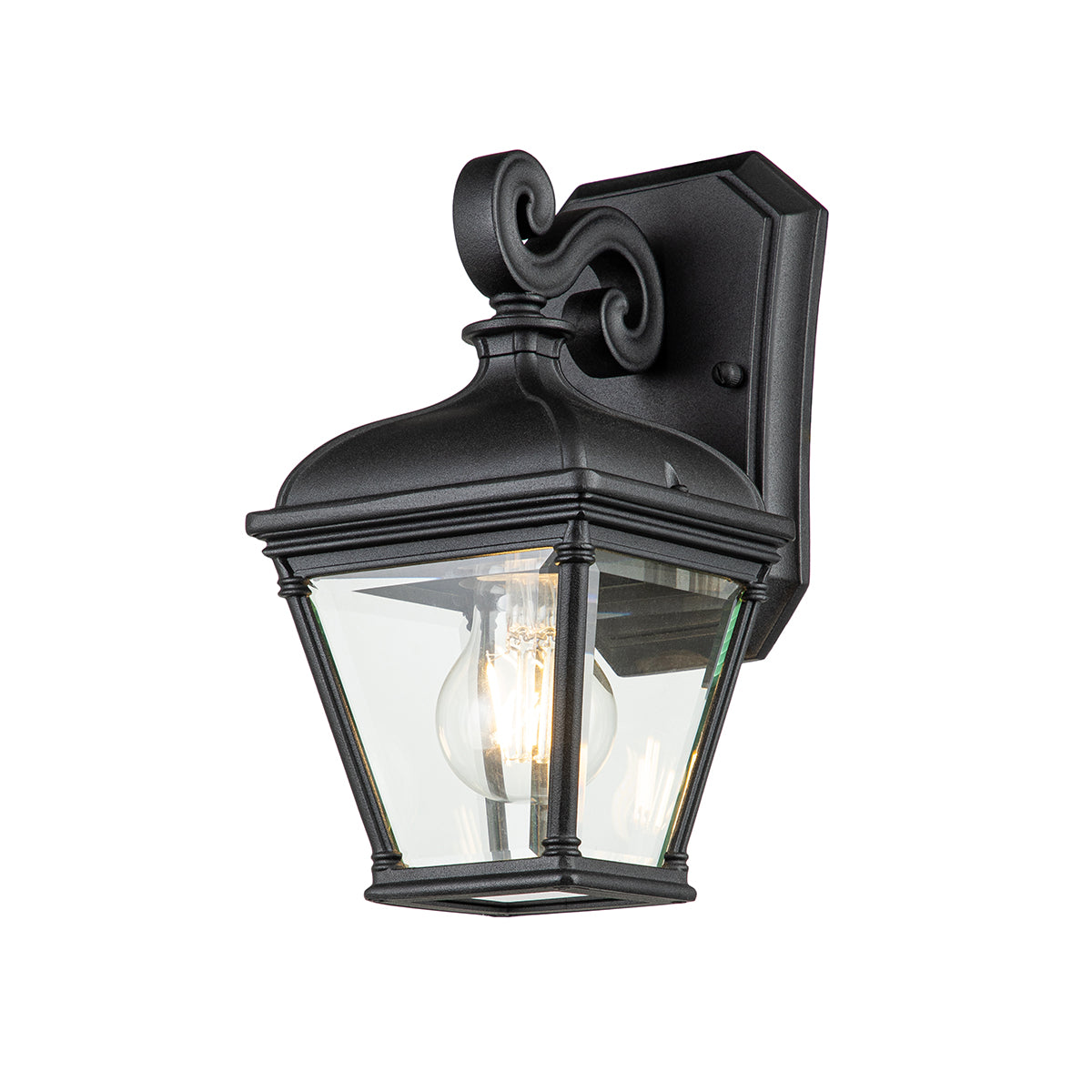 Bayview Small/Medium/Large Wall Lantern - Black Finish Outdoor Lighting for Porch, Patio & Garden Decor