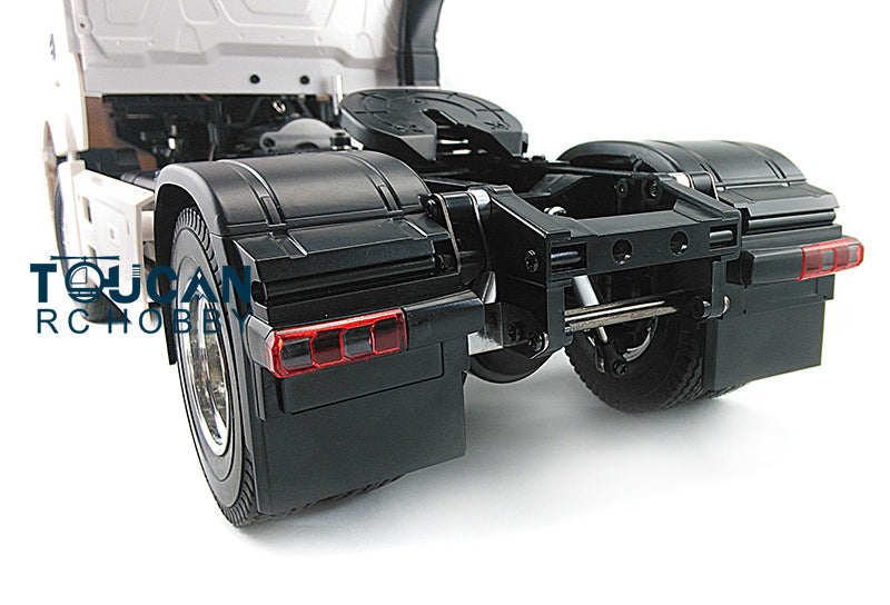 1/14 Scale 2-Axle Unpainted RC Tractor Truck Kit - DIY Radio Controlled Trailer Assembly for Hobbyists & Model Enthusiasts | Perfect for Off-Road Simulation & RC Car Racing Scenes
