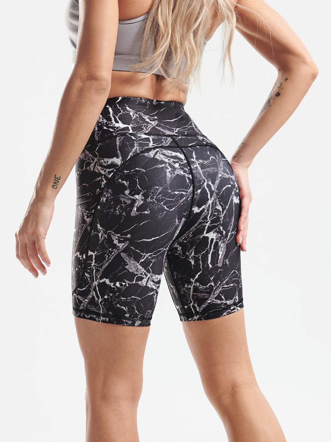 CADMUS High Waist Yoga Shorts for Women - 3/4/6/7/8 Inch Inseam, Naked Feeling Workout Running Biker Shorts - Perfect for Yoga, Gym, Running & Lounge Wear