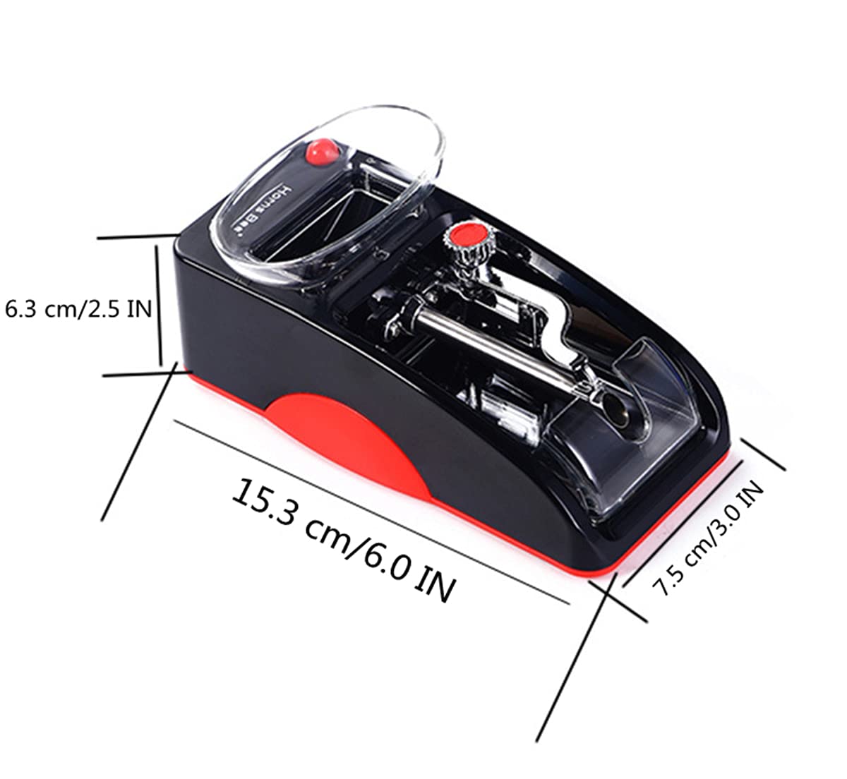 Automatic Electric Cigarette Rolling Machine - Compact Home Cigarette Maker for DIY Tobacco (Red) | Perfect for Personal Use, Gifts & Smoking Enthusiasts