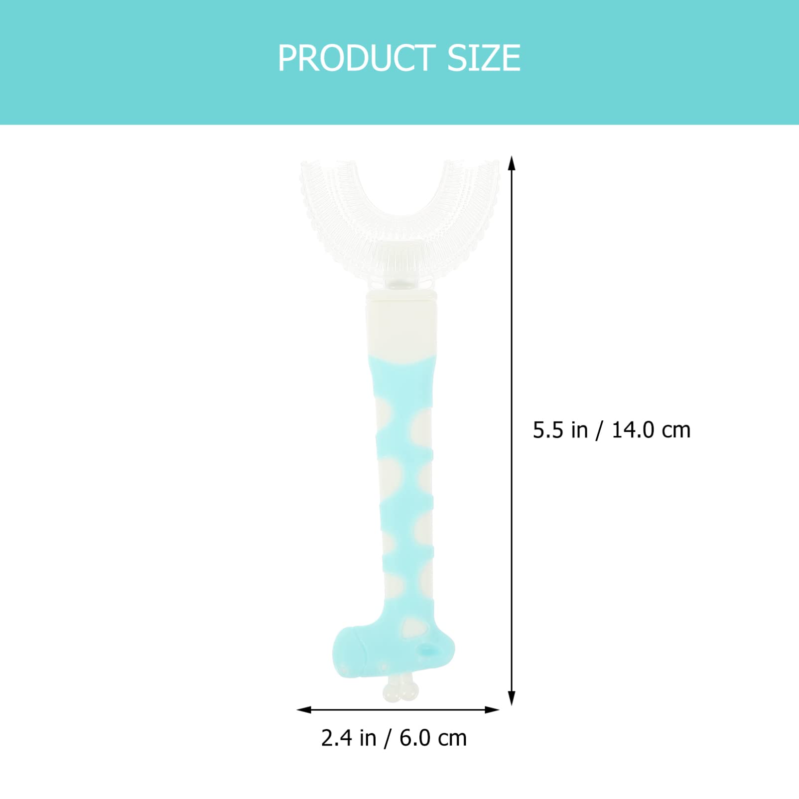 U-Shaped Silicone Toothbrush for Kids 4-8 Years Old - 3 Pack Manual Whole Mouth Toothbrushes for Oral Cleaning & Massage | Perfect for Teeth Training & Gentle Brushing for Boys & Girls
