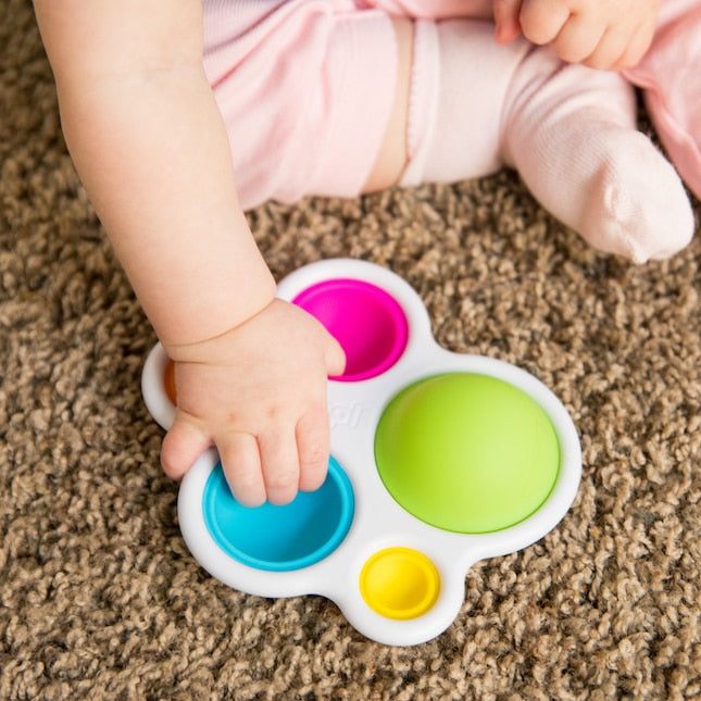 Dimpl Baby Sensory Toy - BPA-Free Silicone Pop Fidget Toy for Kids & Toddlers - Stress Relief & Fine Motor Skills Development - Perfect for Travel, Home & Classroom Use
