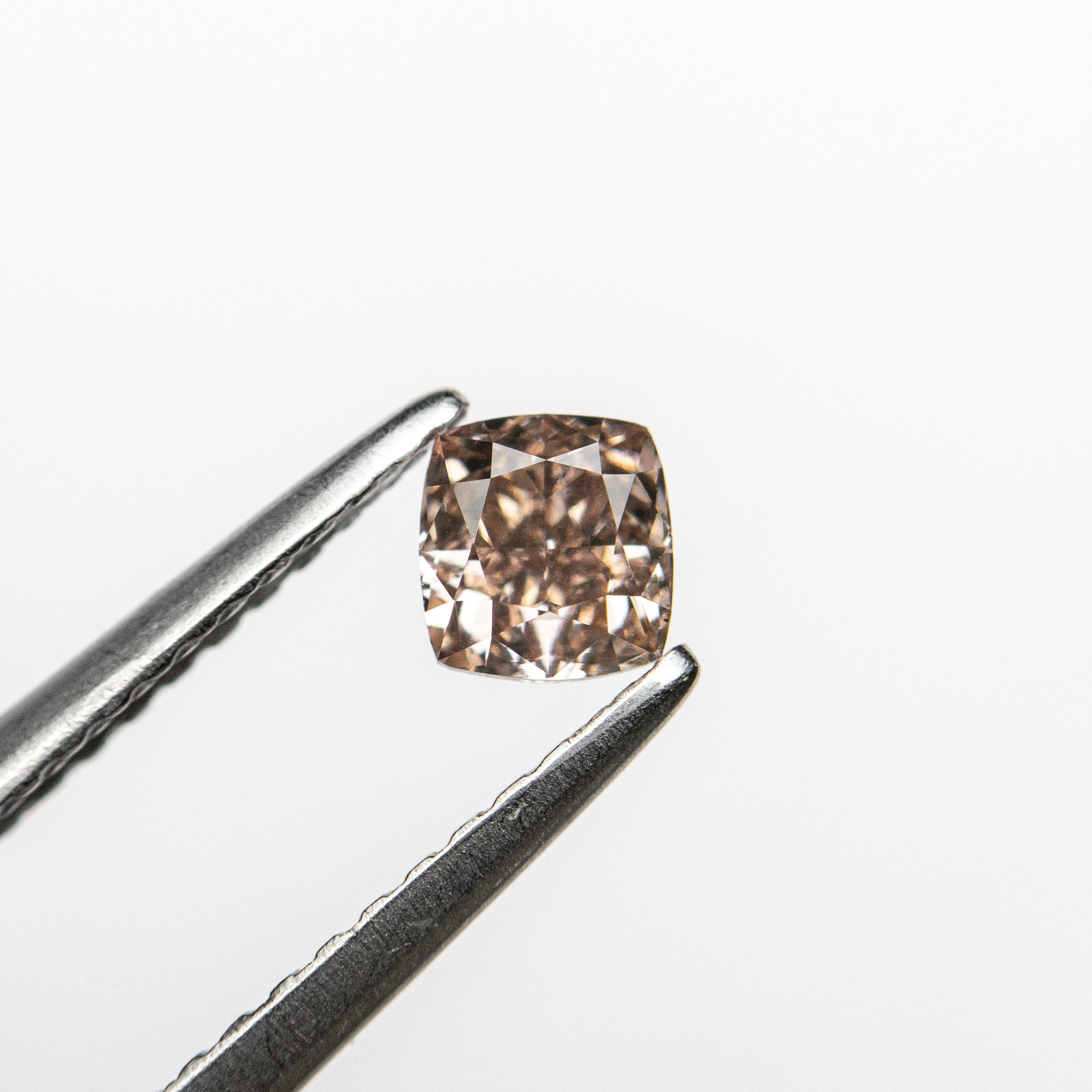 0.35ct GIA Certified VS2 Fancy Brown Pink Cushion Cut Diamond - 3.92x3.71x2.65mm | Perfect for Engagement Rings & Fine Jewelry