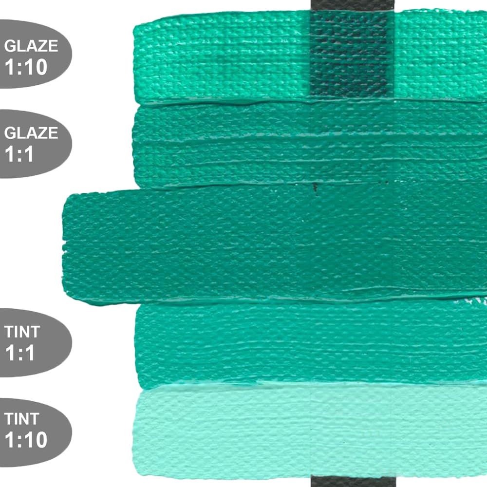 GOLDEN Heavy Body Acrylic Paint - Light Turquoise (Phthalo) 32 fl oz Jar, Professional Grade Opaque Acrylics for Canvas Painting, DIY Crafts & Fine Art