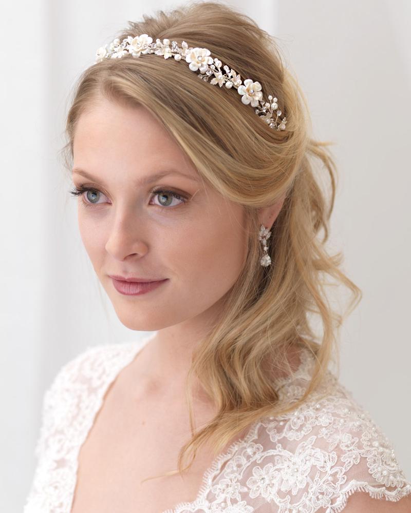 Emma Floral Headband for Women - Elegant Hair Accessory for Weddings, Parties & Everyday Wear | Adjustable & Comfortable Head Wrap