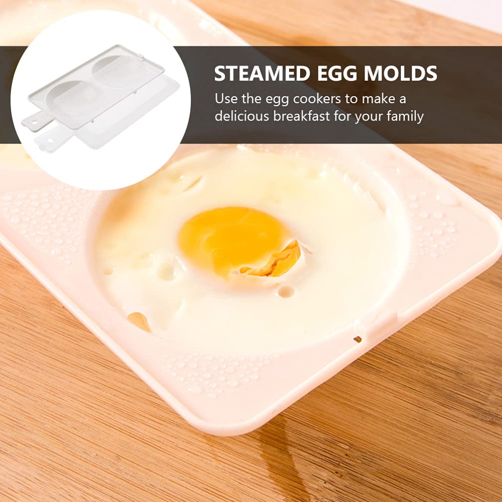 Hemoton 3-Piece Microwave Egg Steamer Set - BPA-Free Egg Cooking Mold for Perfect Poached & Boiled Eggs - Kitchen Tools for Breakfast Meal Prep & Healthy Cooking - Ideal for Home, Office & Dorm Use