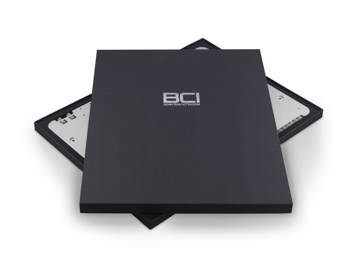 Streacom BC1 V2 Aluminum Benchtable - Black/Silver/Titanium | Compact PC Building Workstation for DIY Computer Assembly & Repair