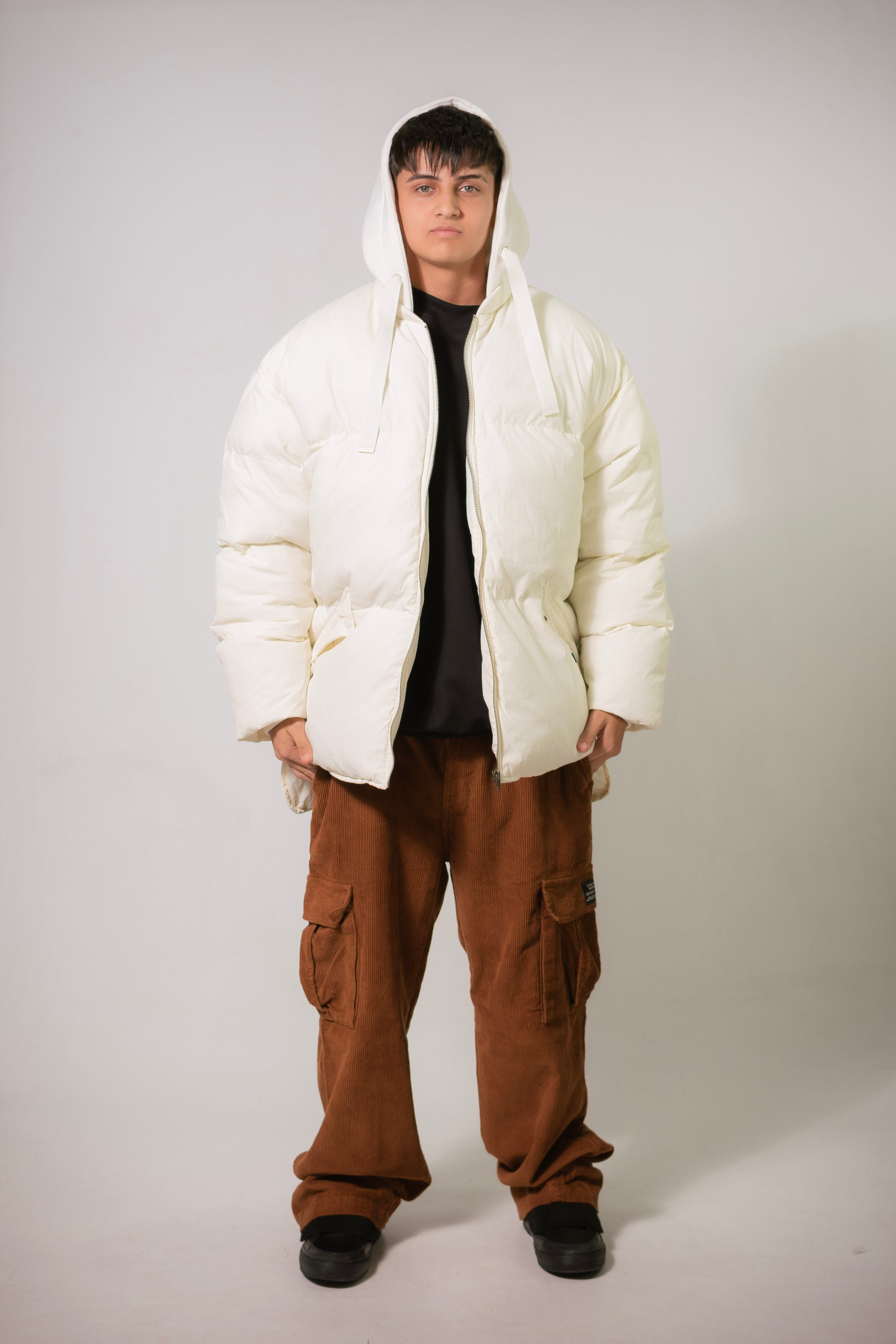 Campera King Of Art H Puffer Jacket - Beige Unisex Winter Coat for Men & Women | Warm & Stylish Outerwear for Cold Weather, Outdoor Activities & Casual Wear