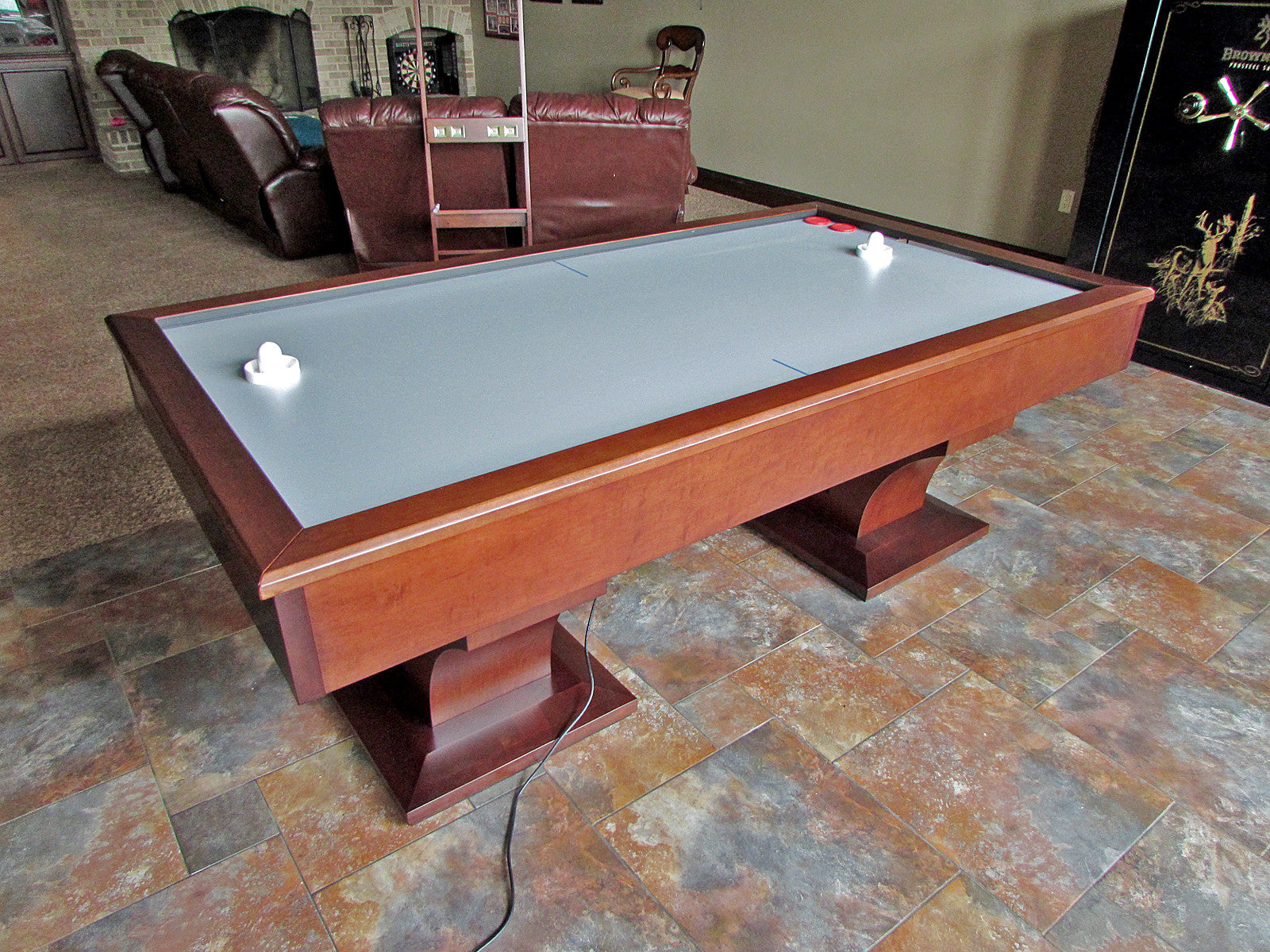 Olhausen Alexandria Air Hockey Table - Professional Home Arcade Game for Family Fun & Entertainment | Perfect for Game Rooms, Basements, and Parties