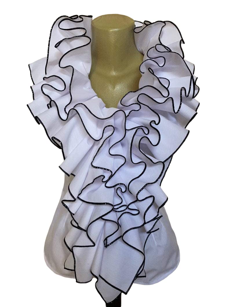 White Ruffled Cotton Pirate Blouse for Women - Vintage Boho Chic Shirt - Perfect for Costume Parties, Renaissance Fairs & Themed Events