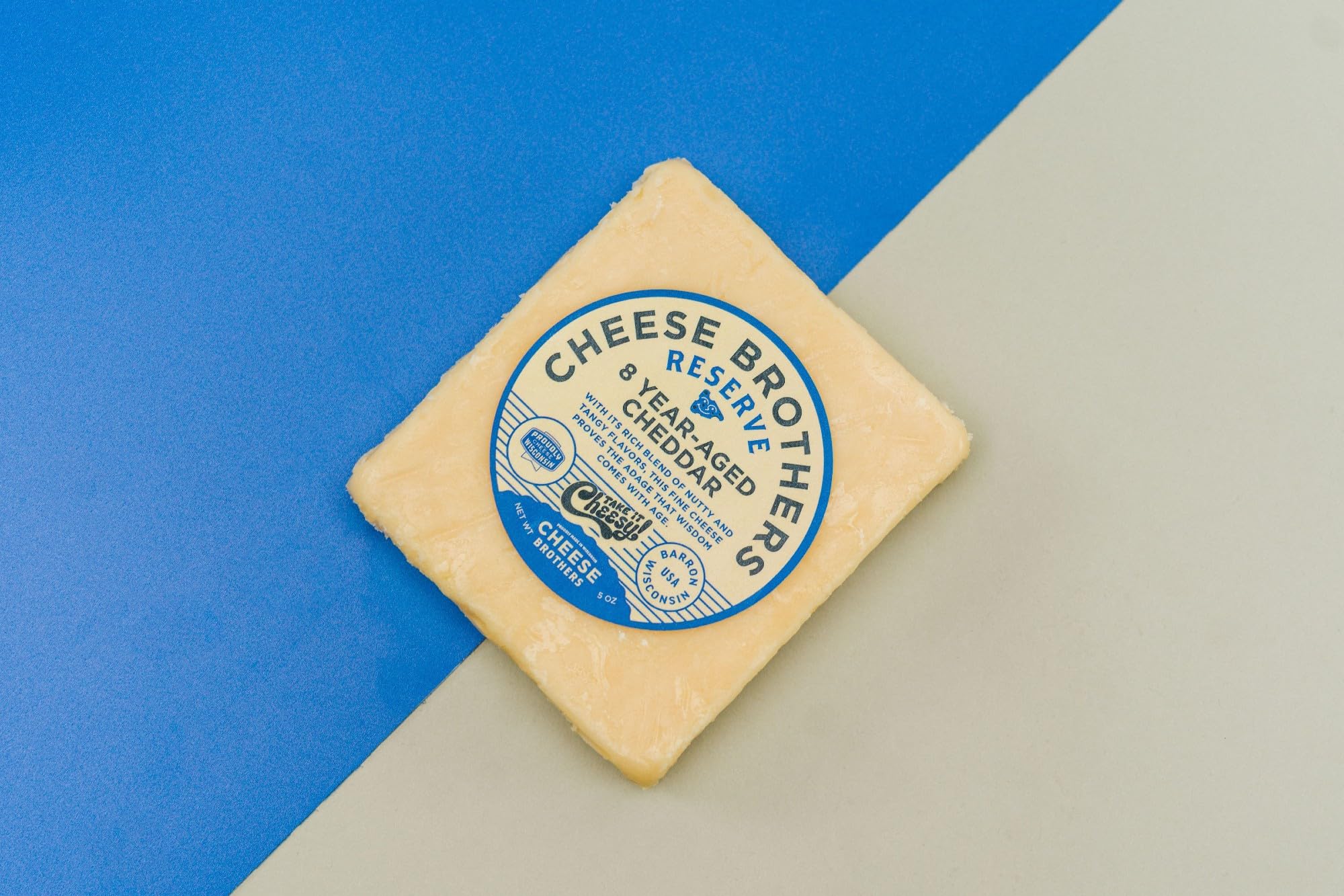 Premium Aged Cheddar Cheese from Wisconsin - 8-Year Aged, 4 Count Pack | Artisan Cheese for Charcuterie Boards, Gourmet Sandwiches & Wine Pairing